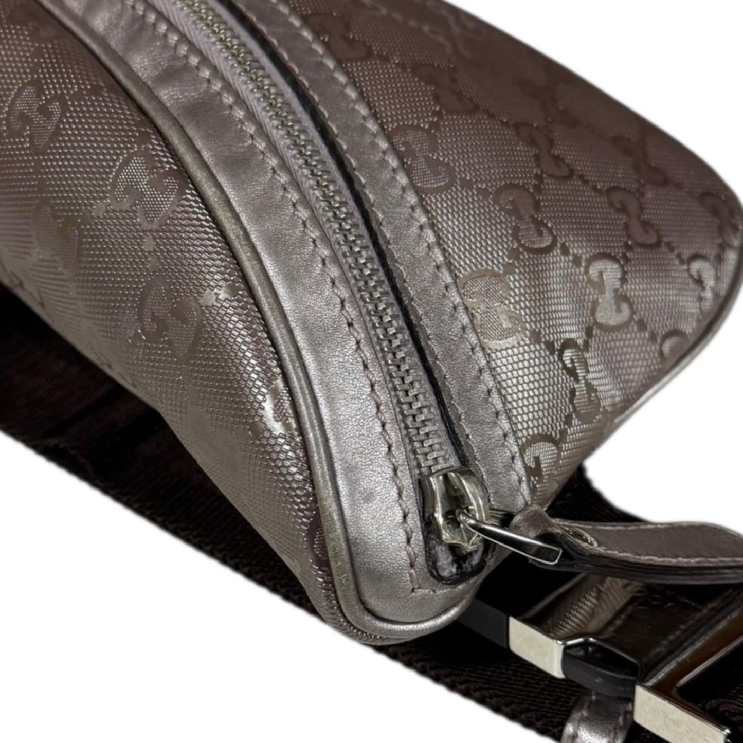 Gucci Silver Pvc Sling Bag