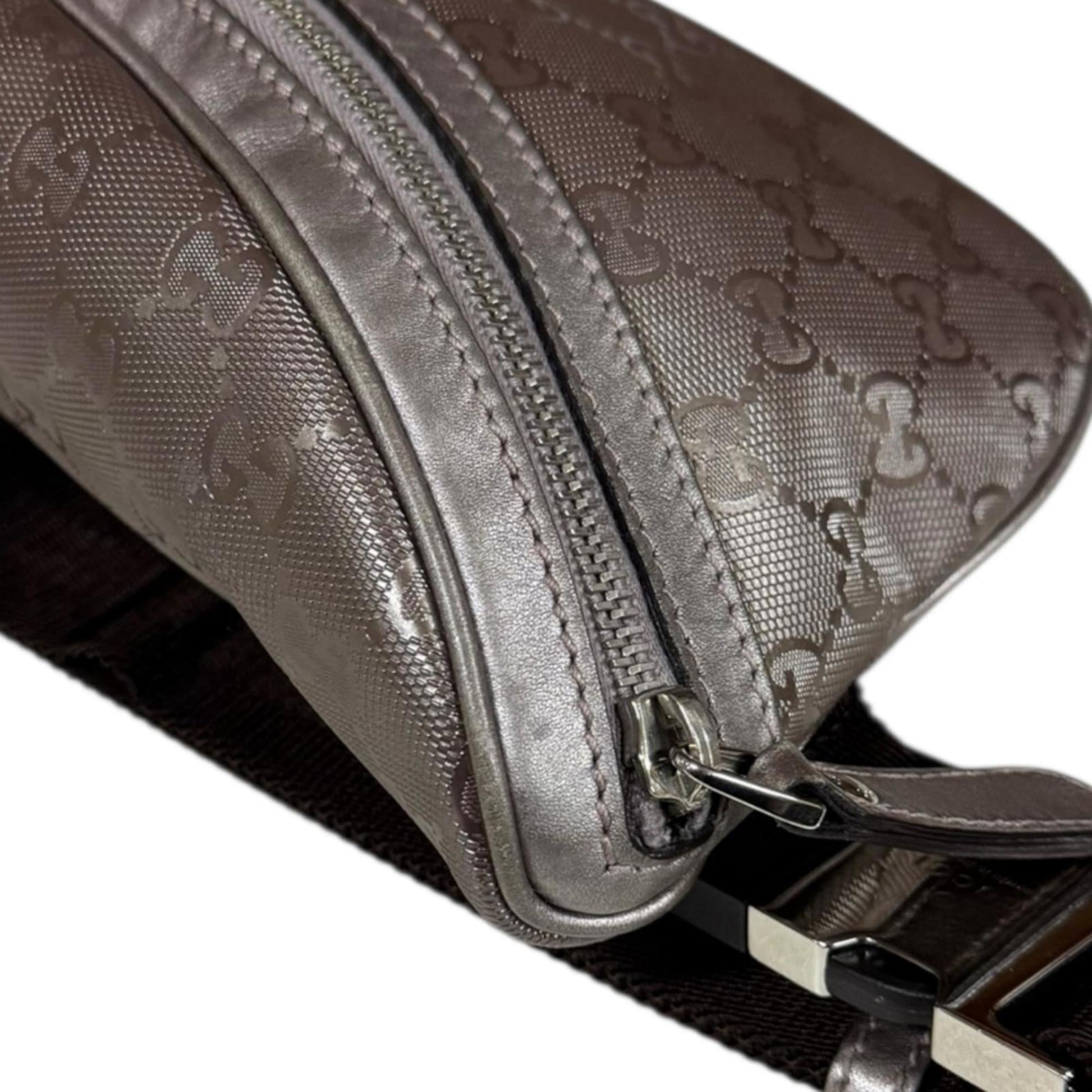 Gucci Silver Pvc Sling Bag