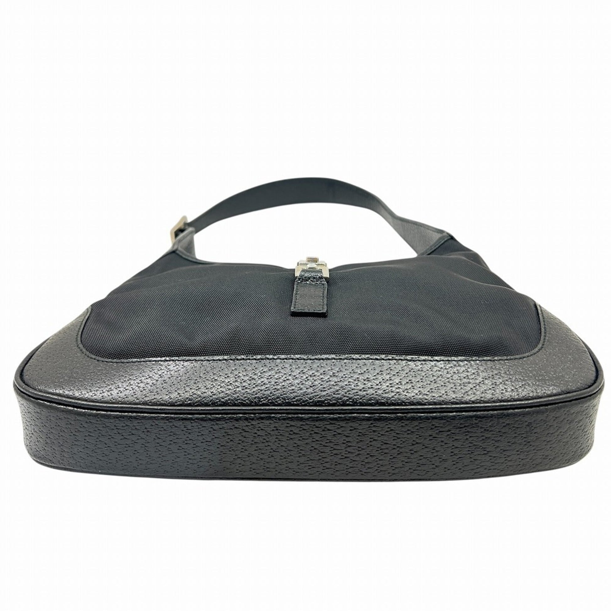 Gucci Black Canvas Leather Handbag