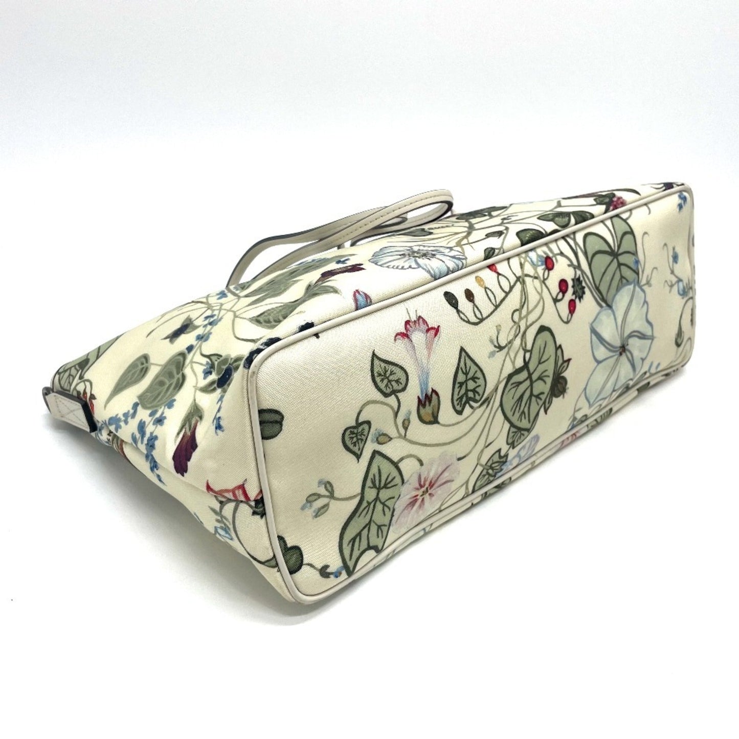Gucci Ivory Multi-Color Leather Pvc Shoulder Bag Tote Bag