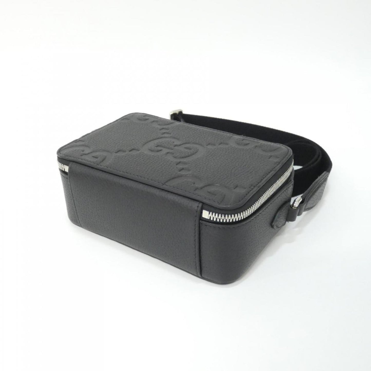 Gucci Black Gg Leather Shoulder Bag