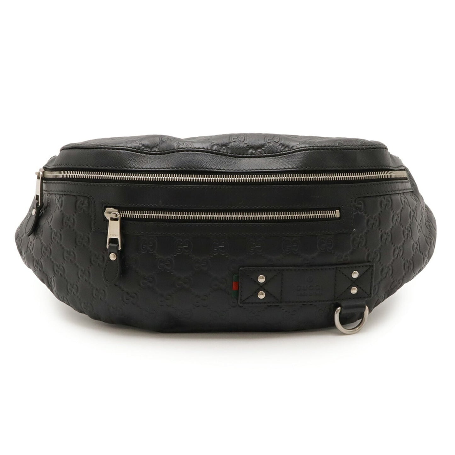 Gucci Black Rubber Leather Fanny Pack