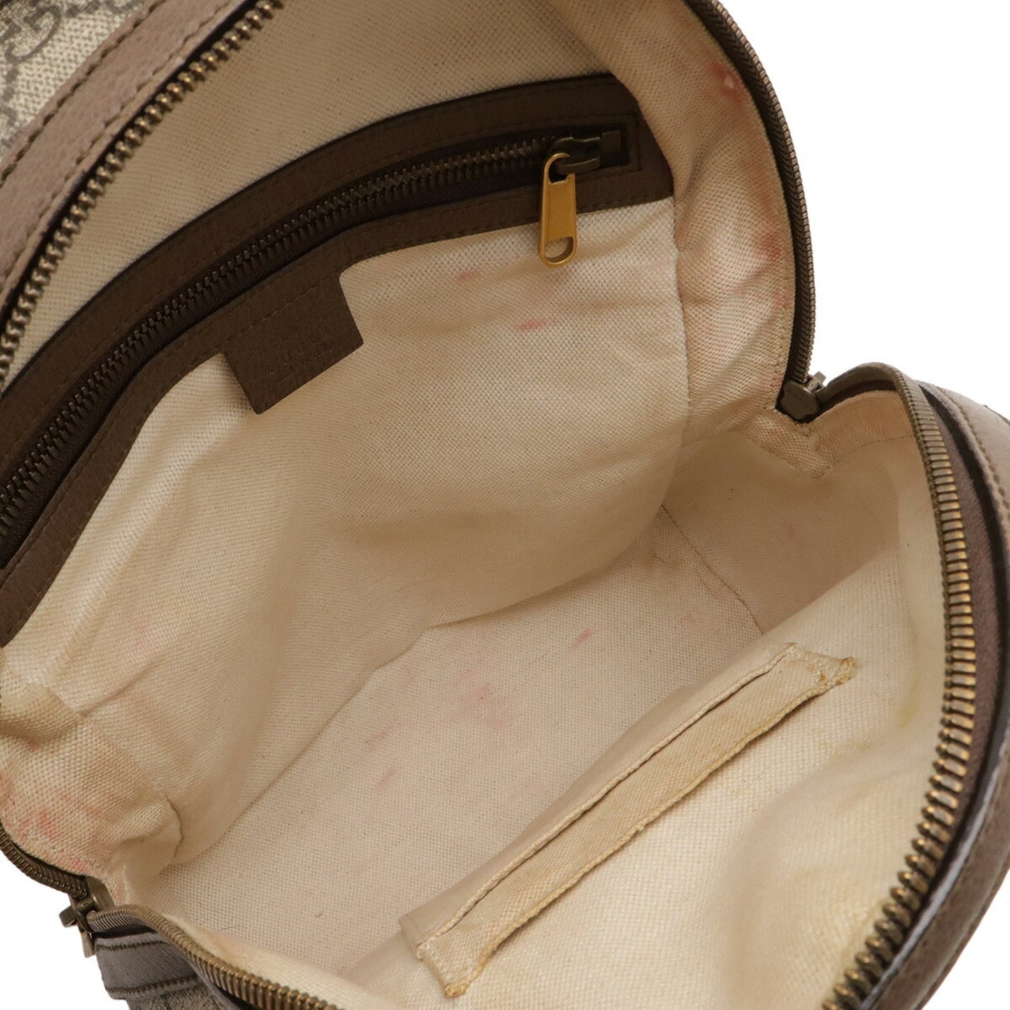 Gucci Beige Brown Green Red Color Gg Supreme Canvas Pvc Leather Backpack
