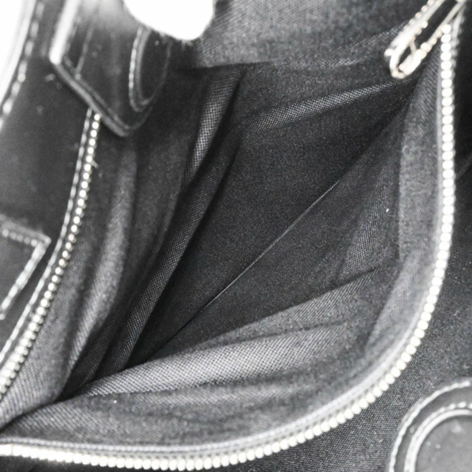 Gucci Black Gg Supreme Leather Shoulder Bag Tote Bag