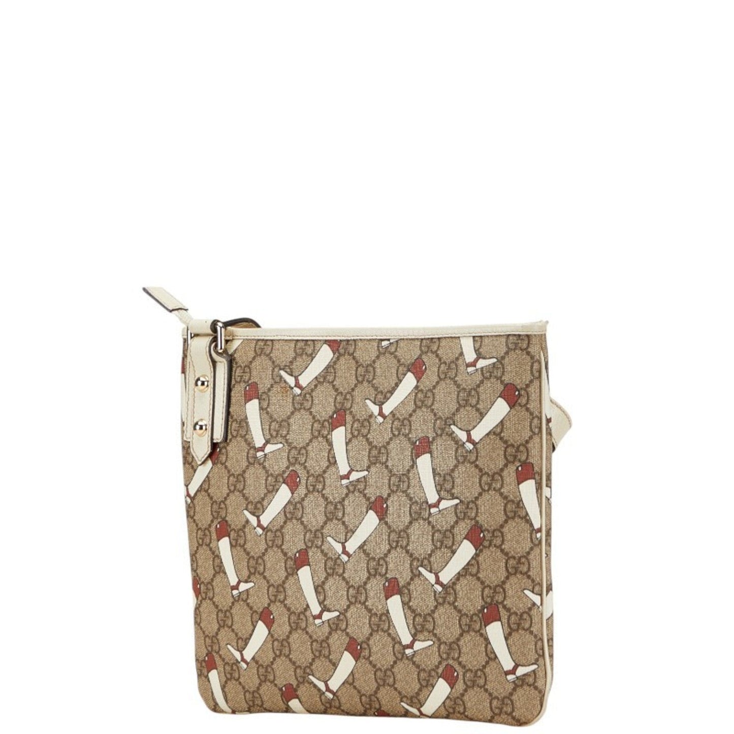 Gucci Beige Multi-Color Pvc Leather Shoulder Bag