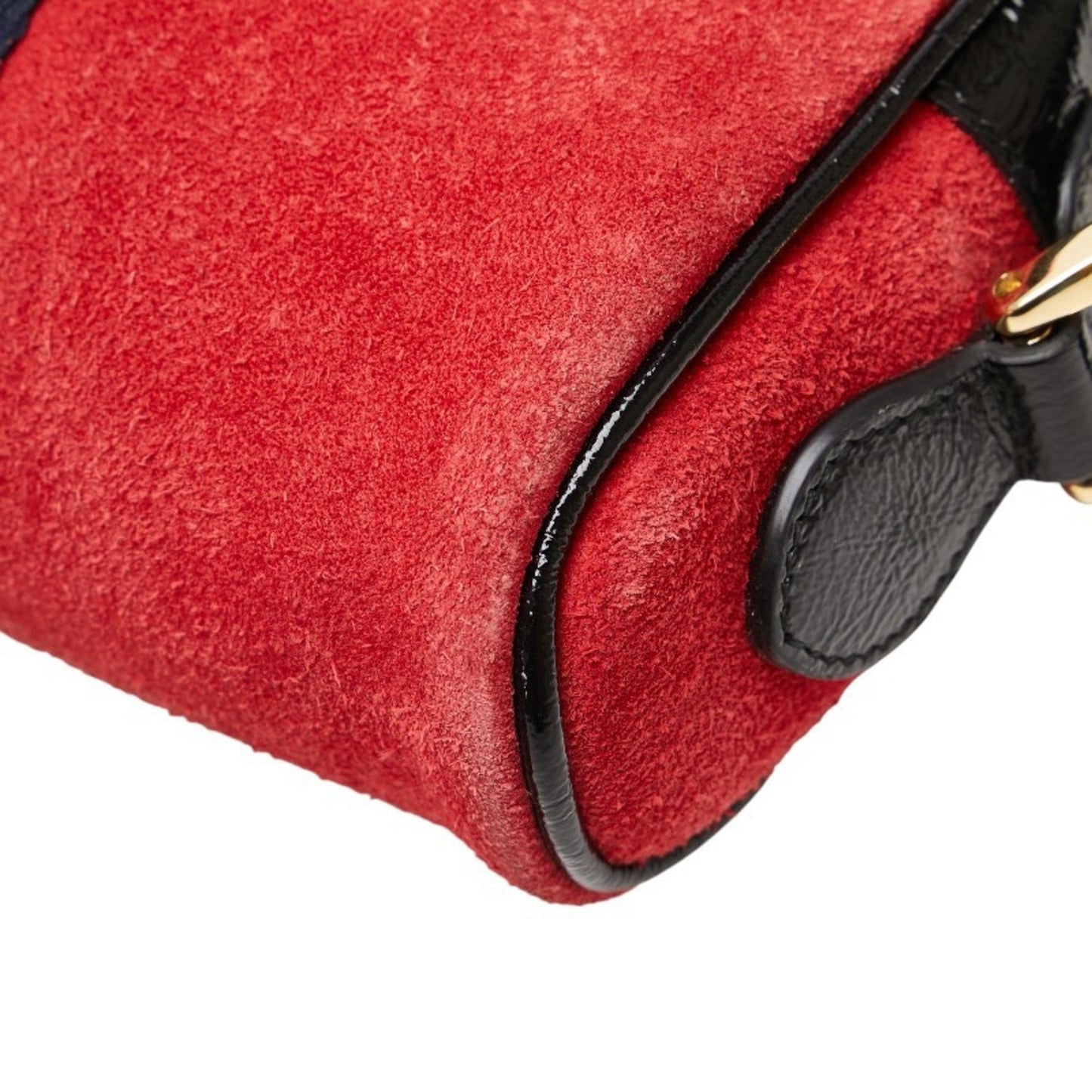 Gucci Multi-Color Red Color Suede Leather Shoulder Bag