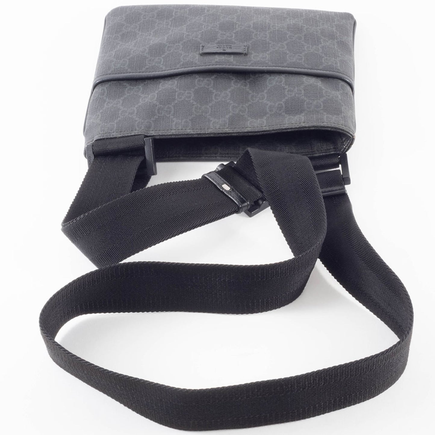 Gucci Gray Gg Supreme Leather Shoulder Bag