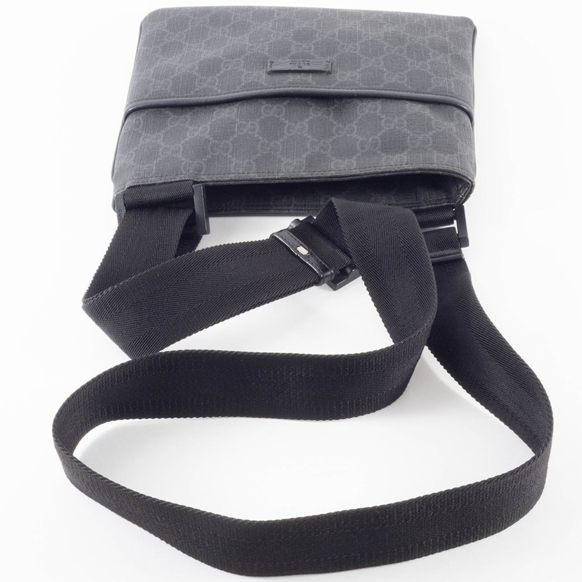 Gucci Gray Gg Supreme Leather Shoulder Bag