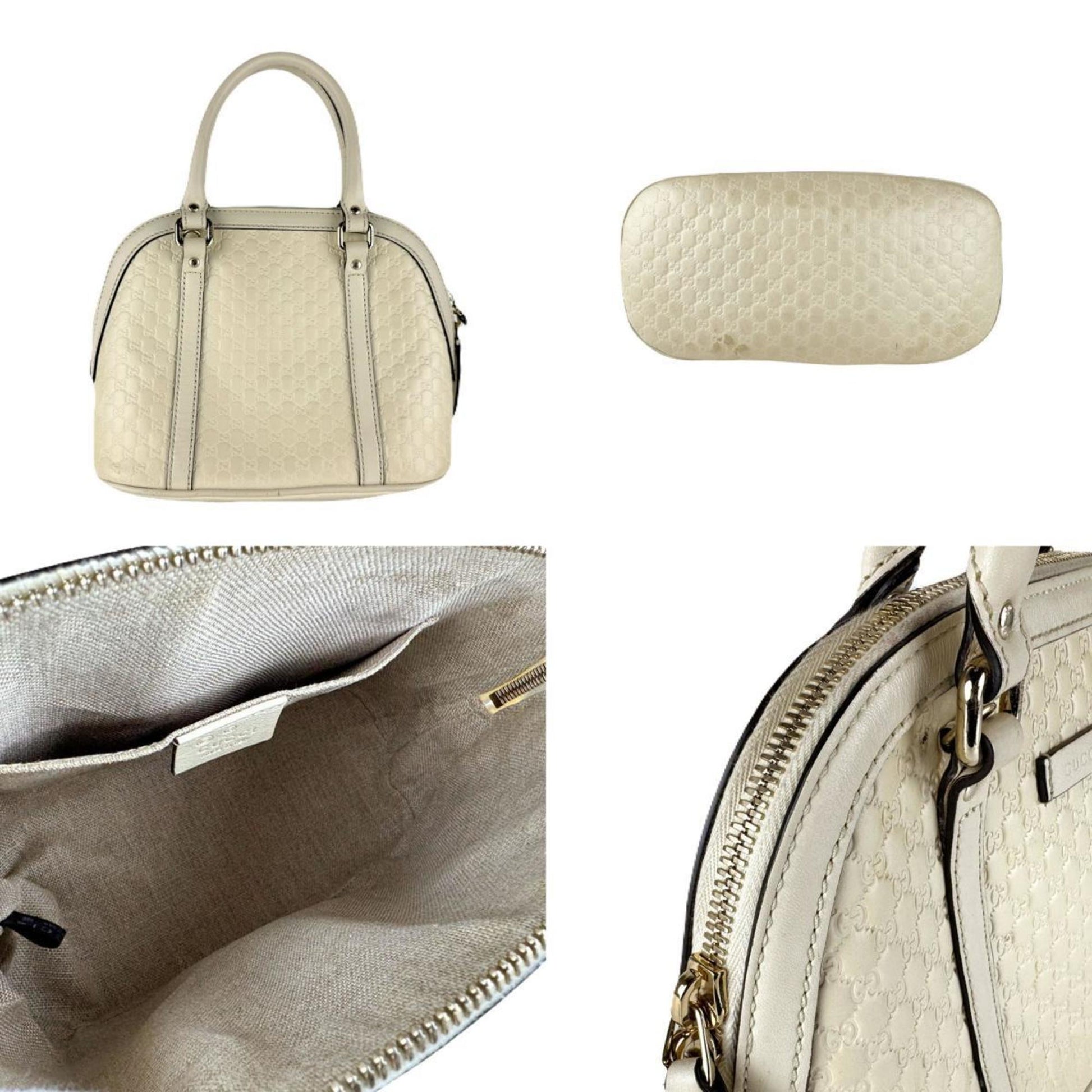Gucci Ivory Leather Handbag Shoulder Bag