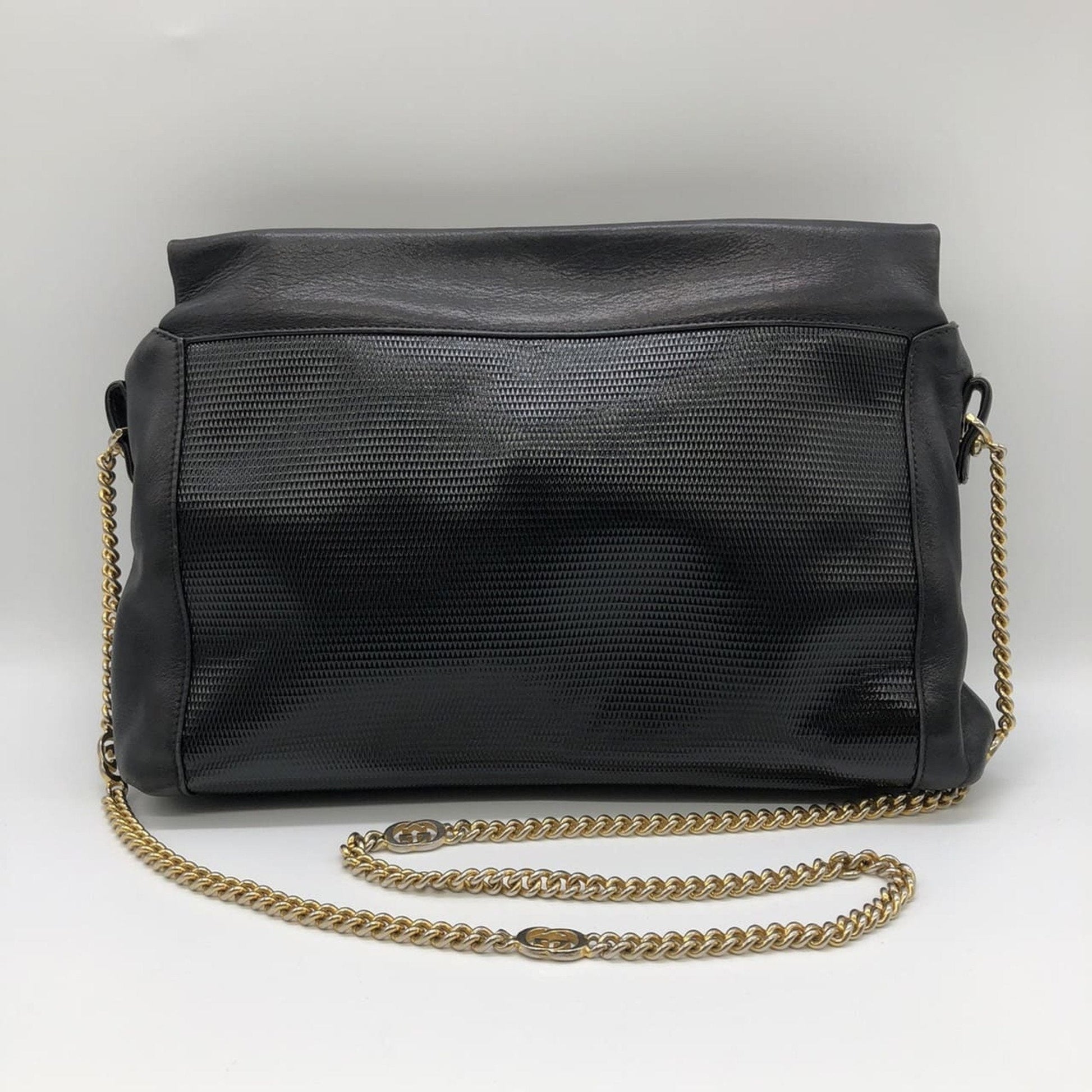 Gucci Black Leather Shoulder Bag