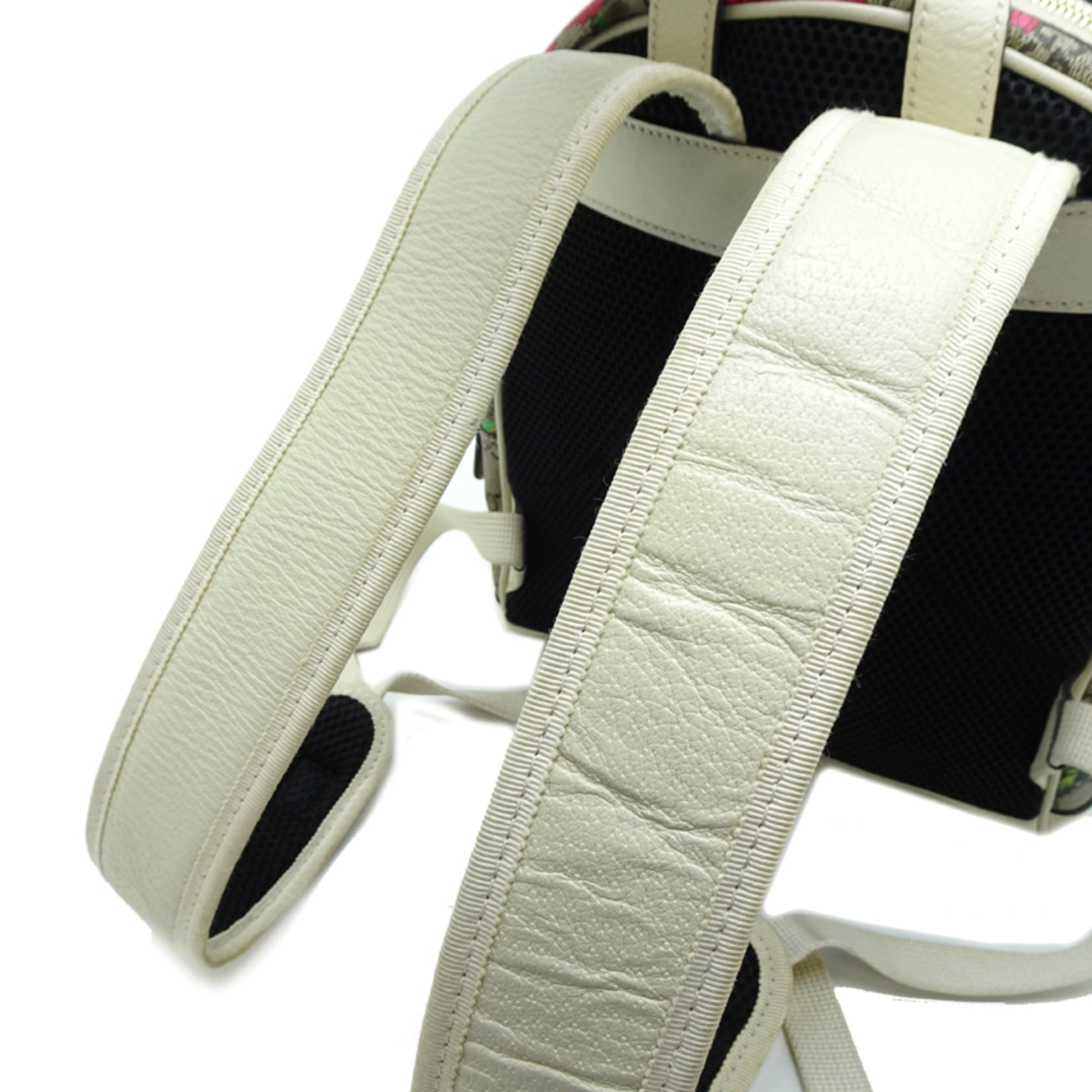 Gucci Beige White Gg Supreme Leather Backpack