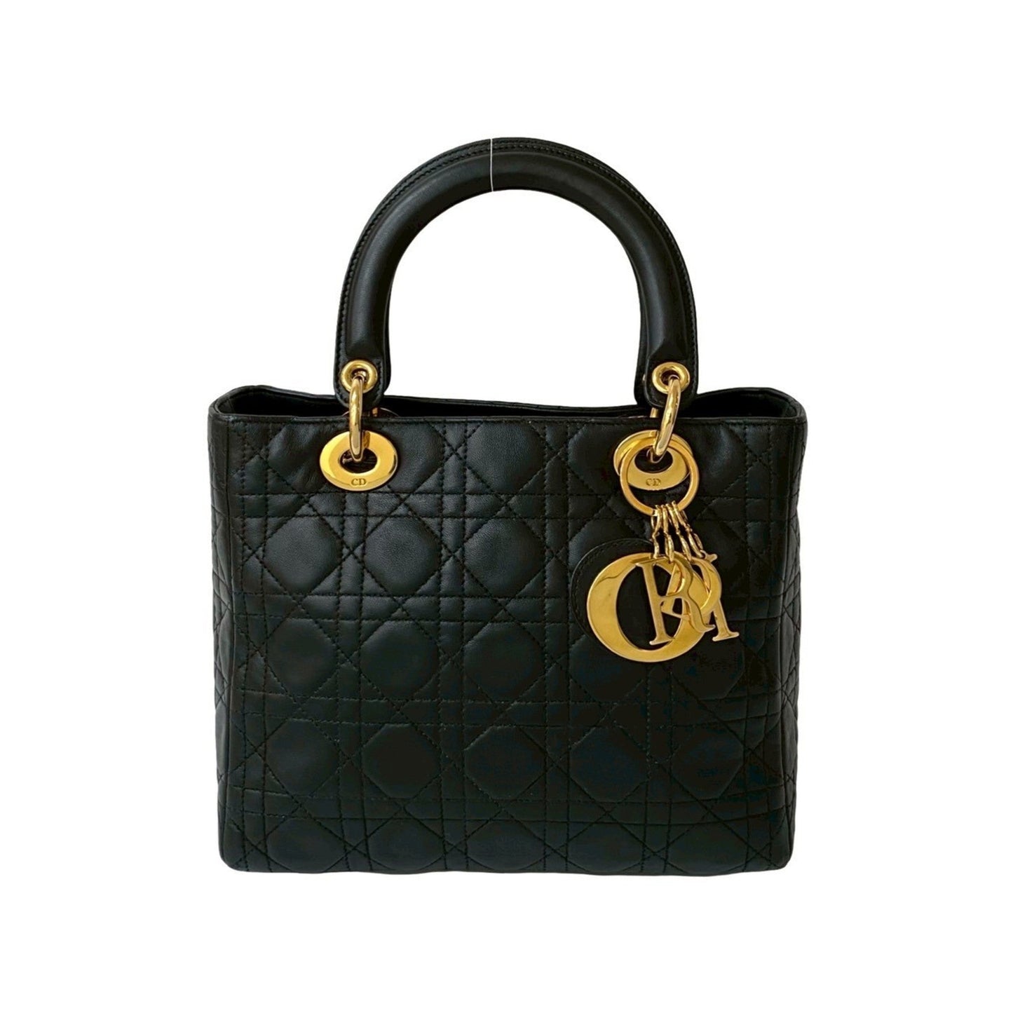 Dior Handbag Christian Tote Bag 18 Leather Black