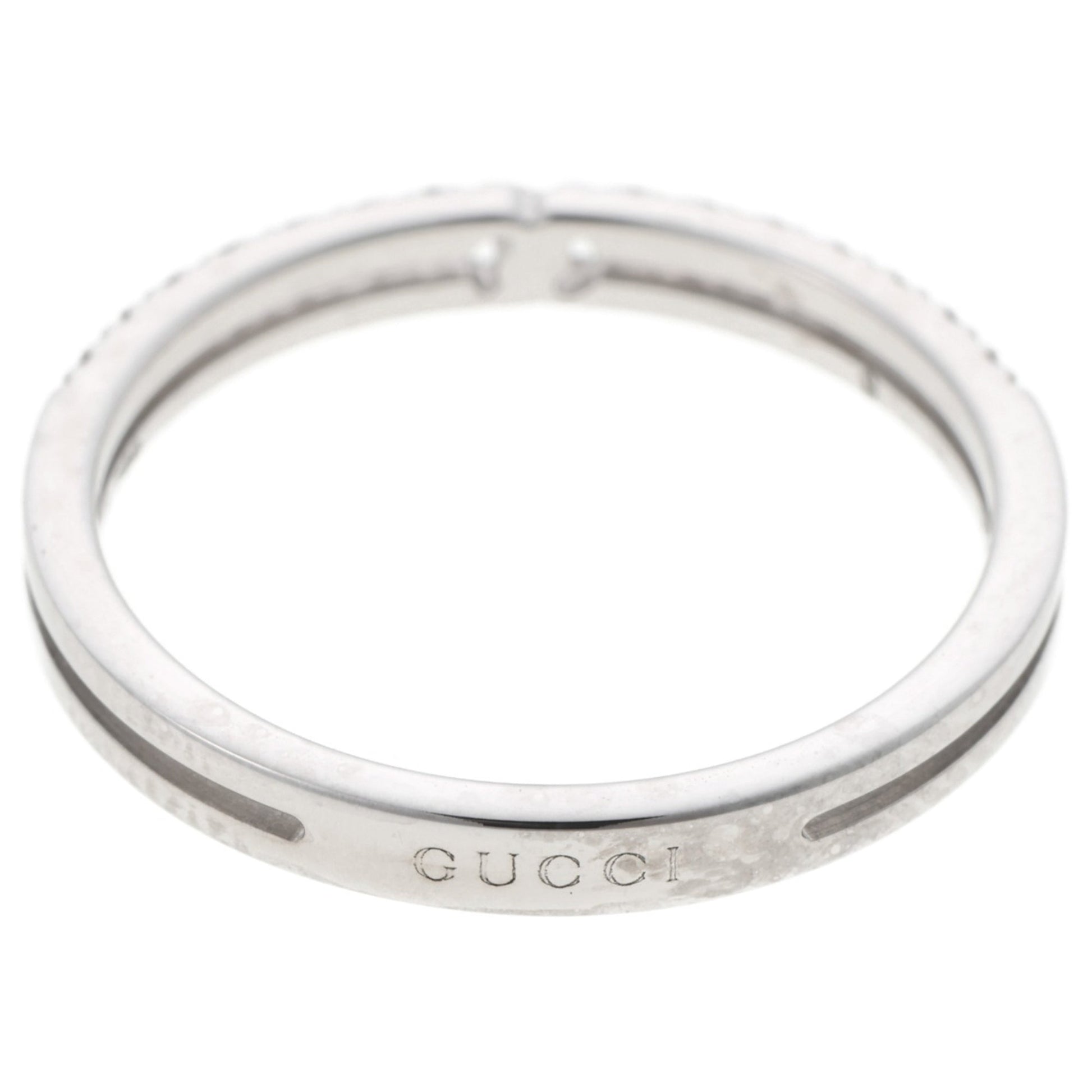 Gucci Clear White Gold White Gold (18K) Band Ring