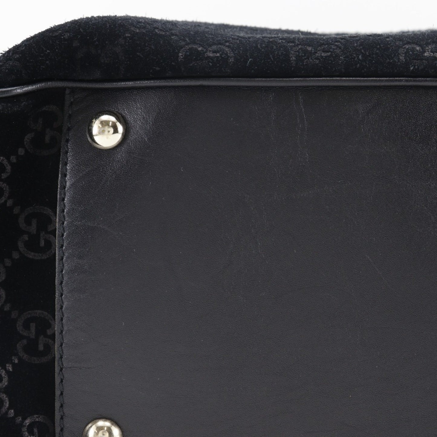 Gucci Black Suede Tote Bag