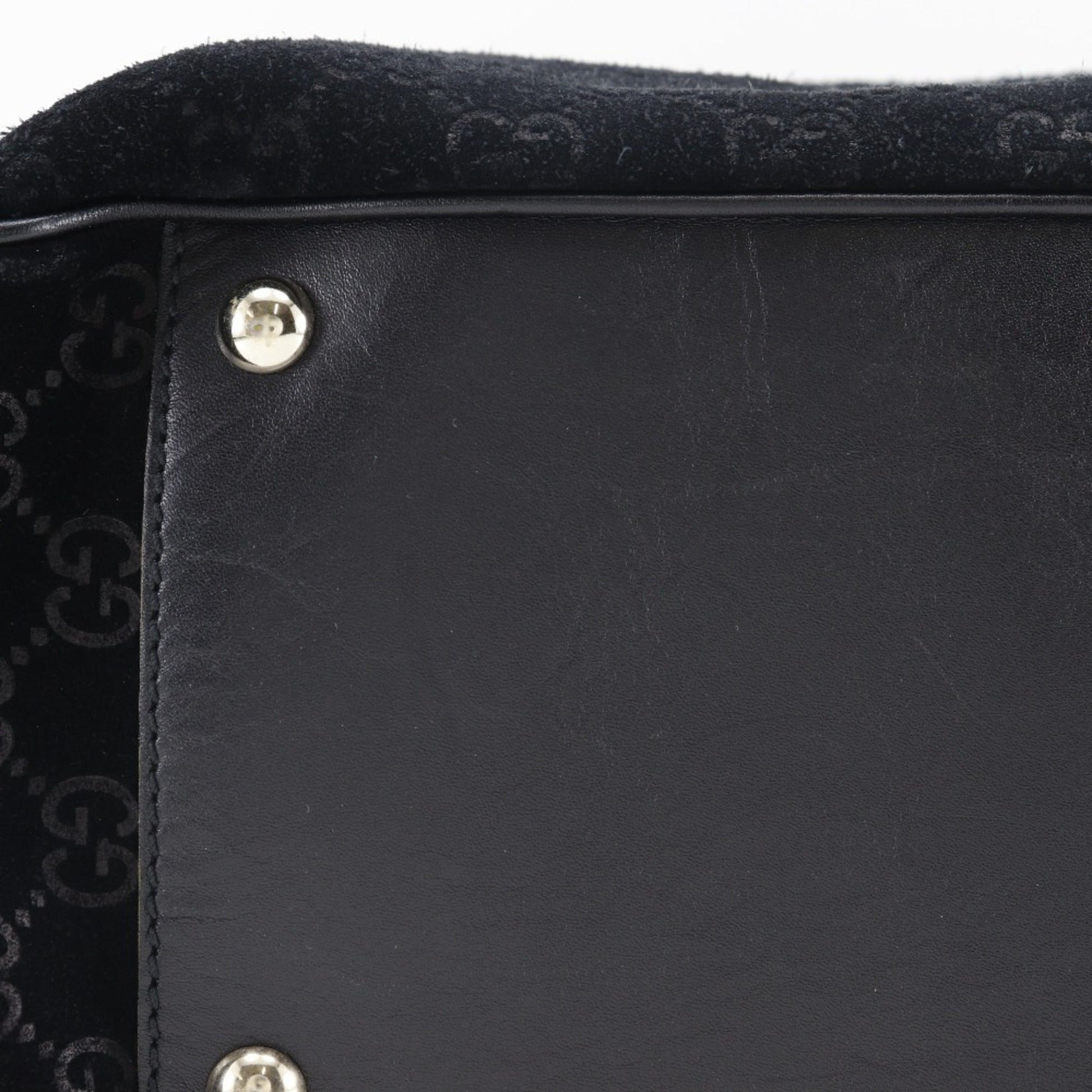 Gucci Black Suede Tote Bag