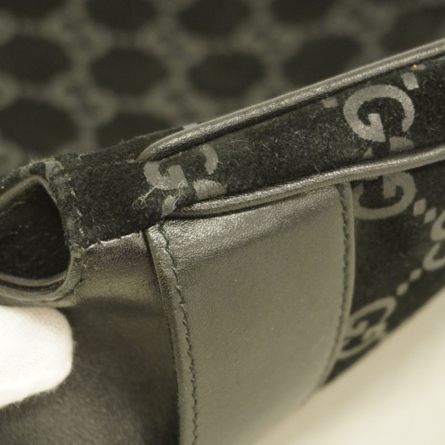 Gucci Black Suede Shoulder Bag