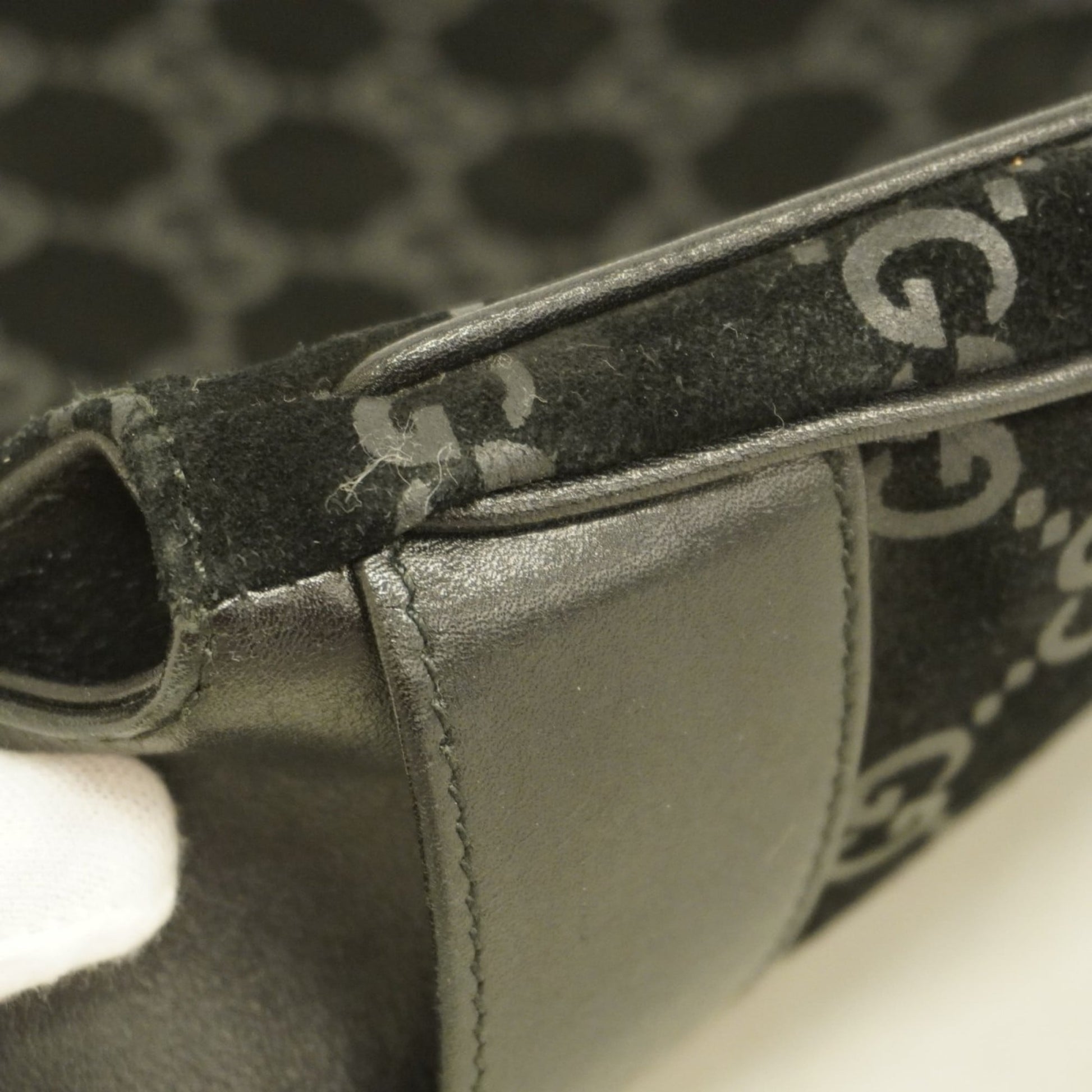 Gucci Black Suede Shoulder Bag