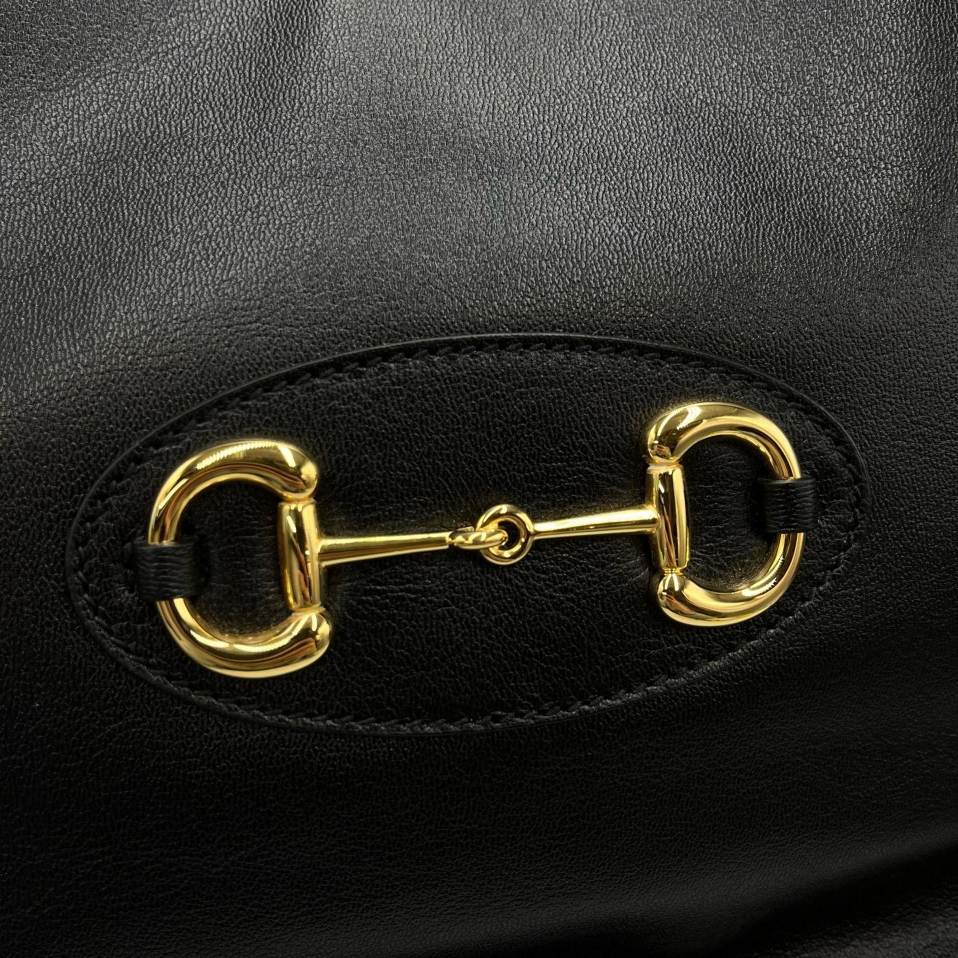 Gucci Black Leather Tote Bag