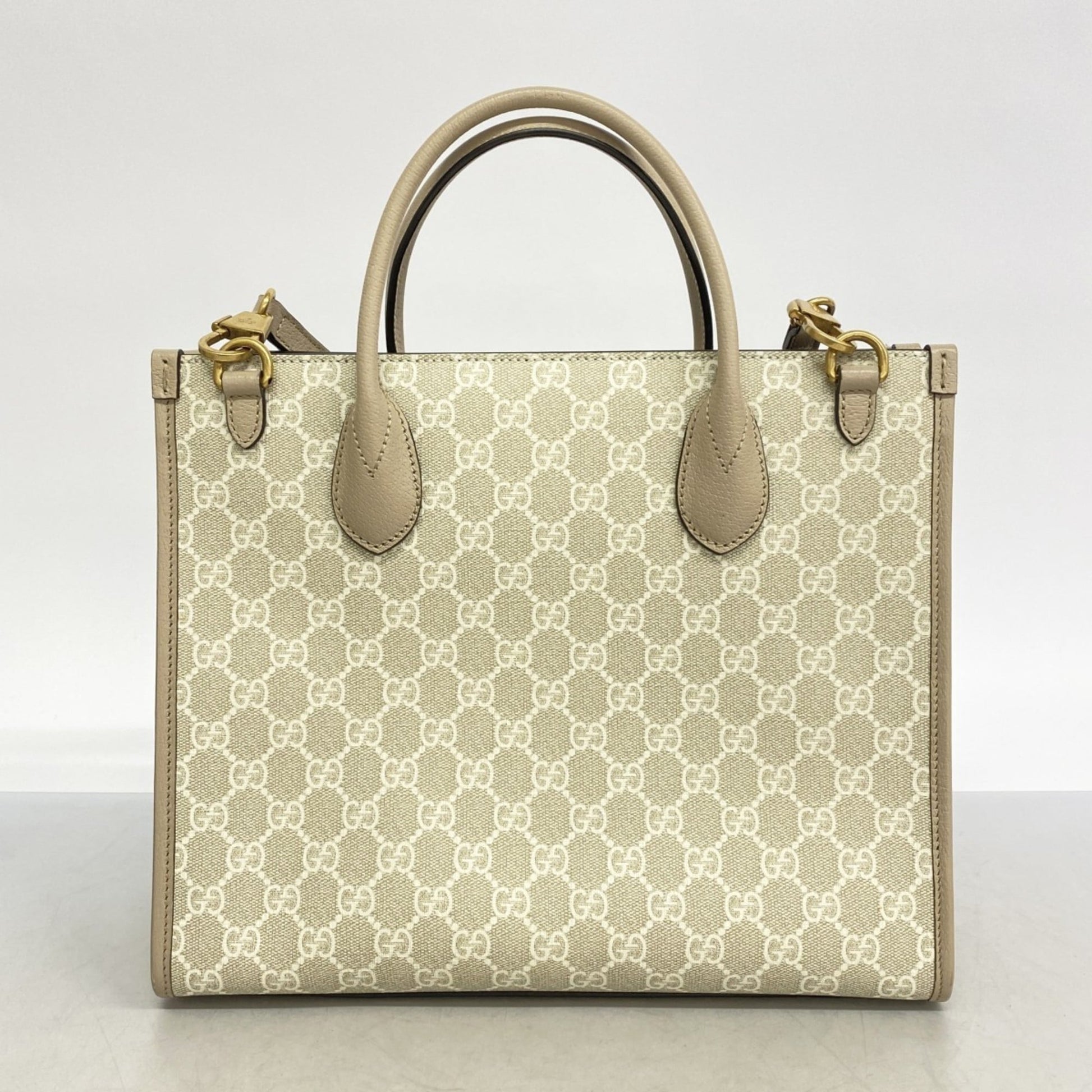 Gucci Beige Pvc Tote Bag