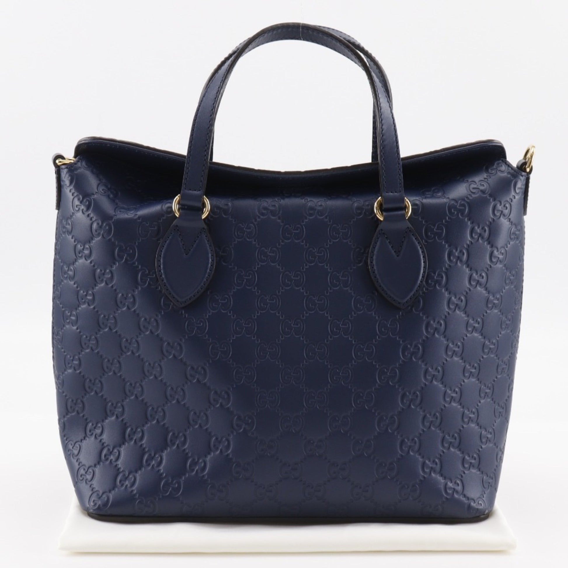 Gucci Navy Leather Handbag