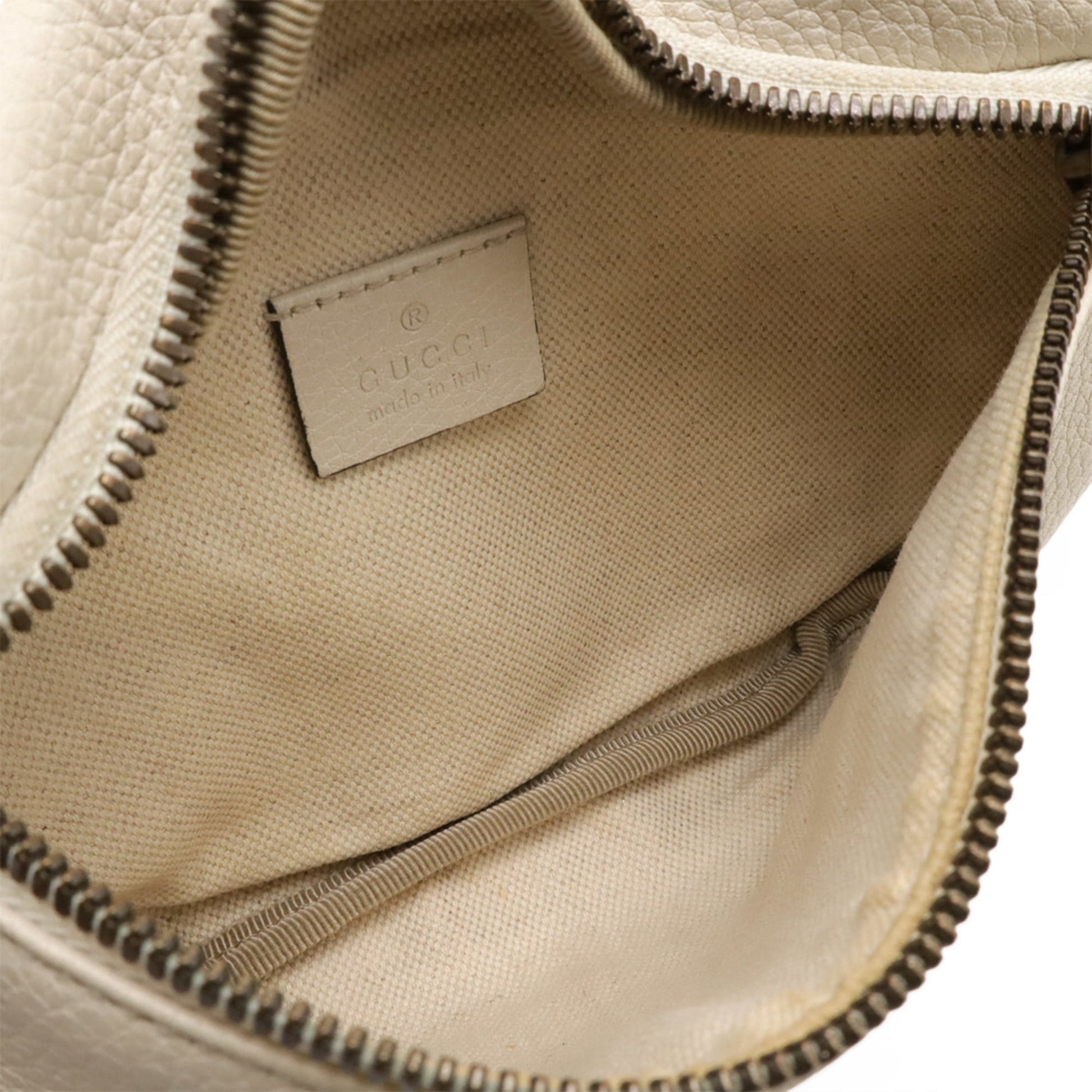 Gucci Green Ivory Red Color Leather Sling Bag