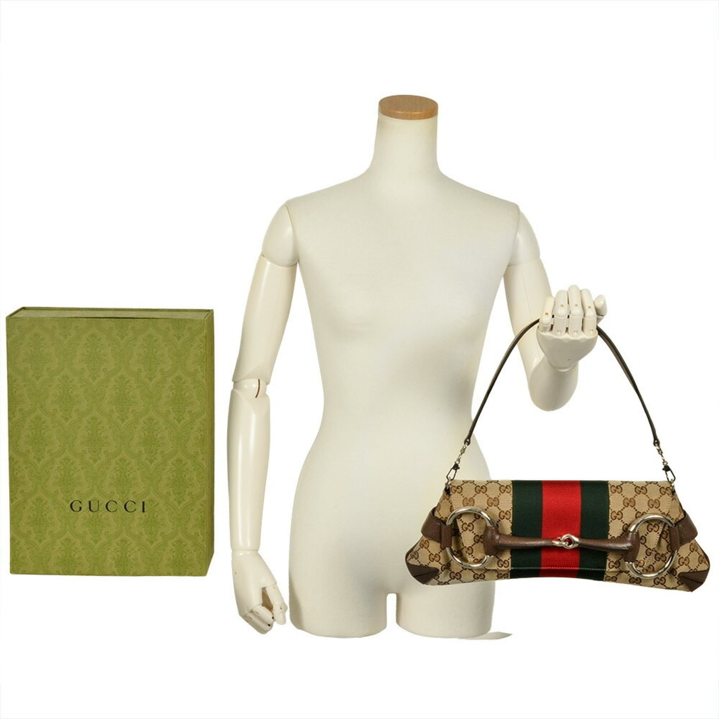 Gucci Beige Gg Canvas Handbag