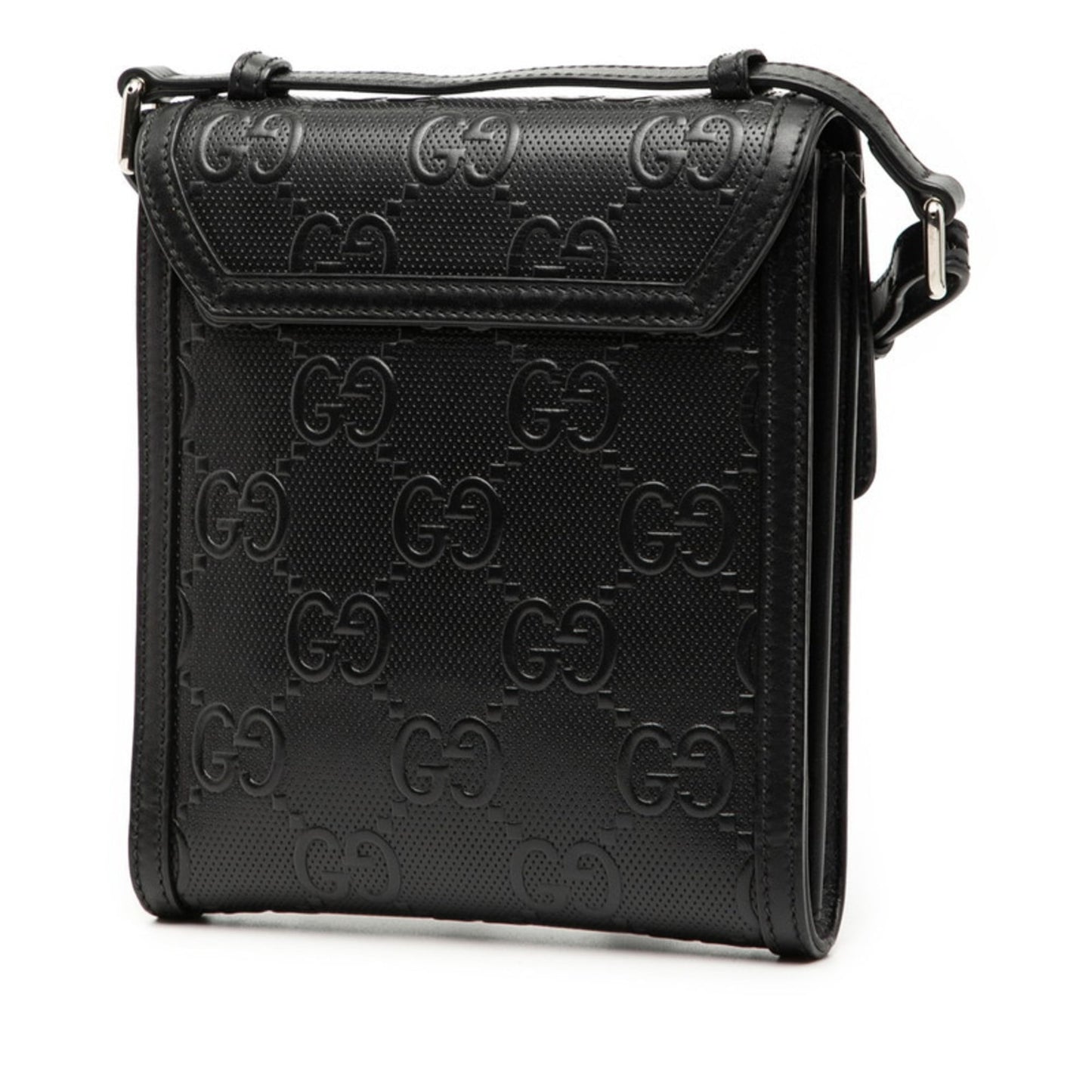 Gucci Black Leather Pvc Shoulder Bag