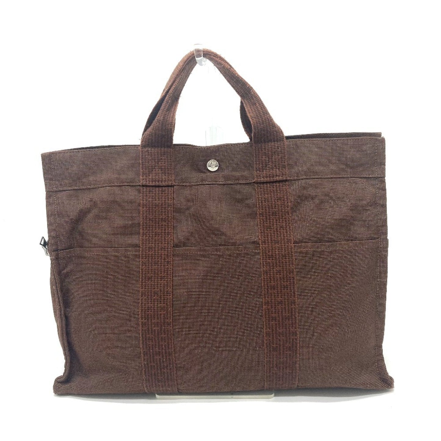 Hermes Handbag Tote Bag Canvas Brown