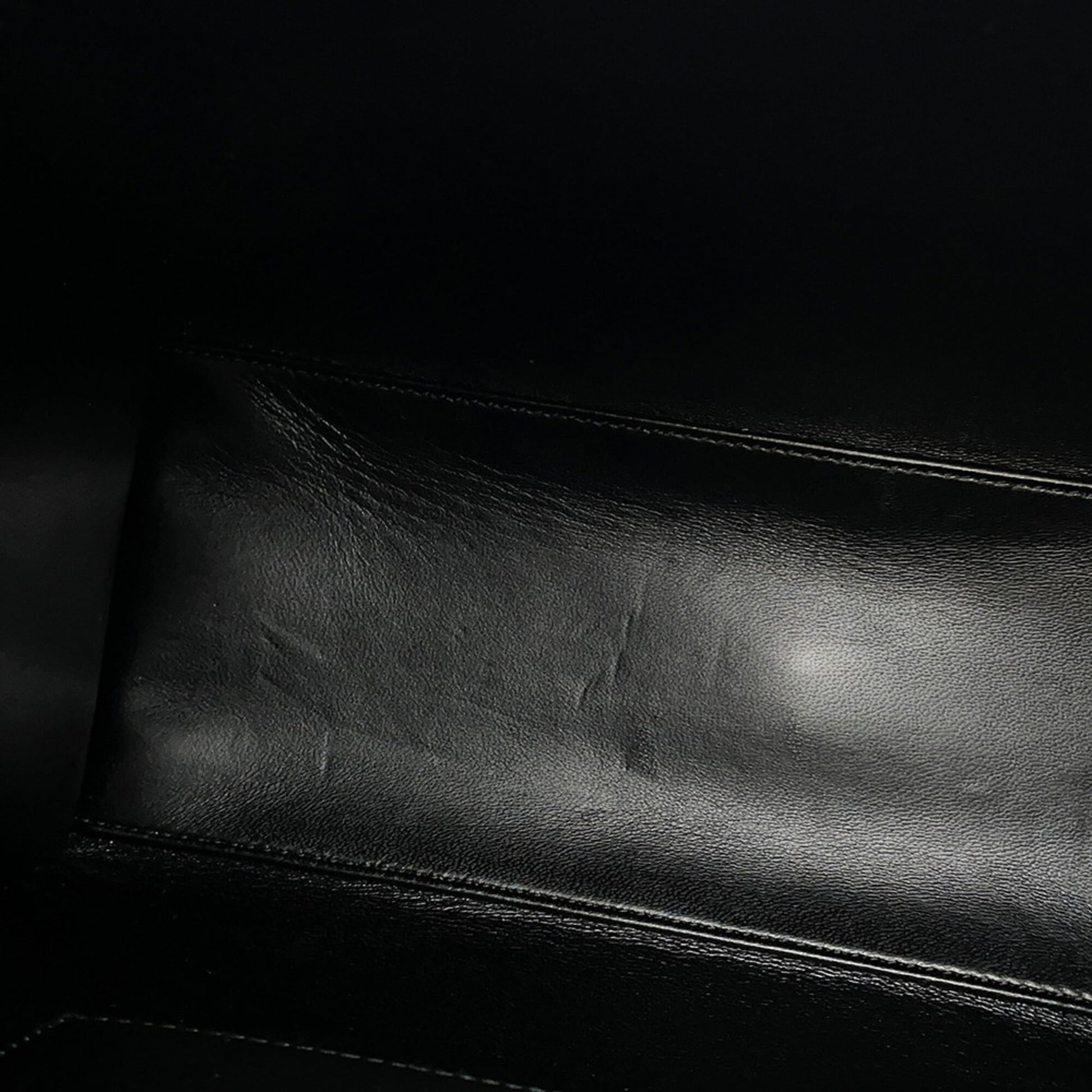 Gucci Black Leather Handbag Shoulder Bag Tote Bag