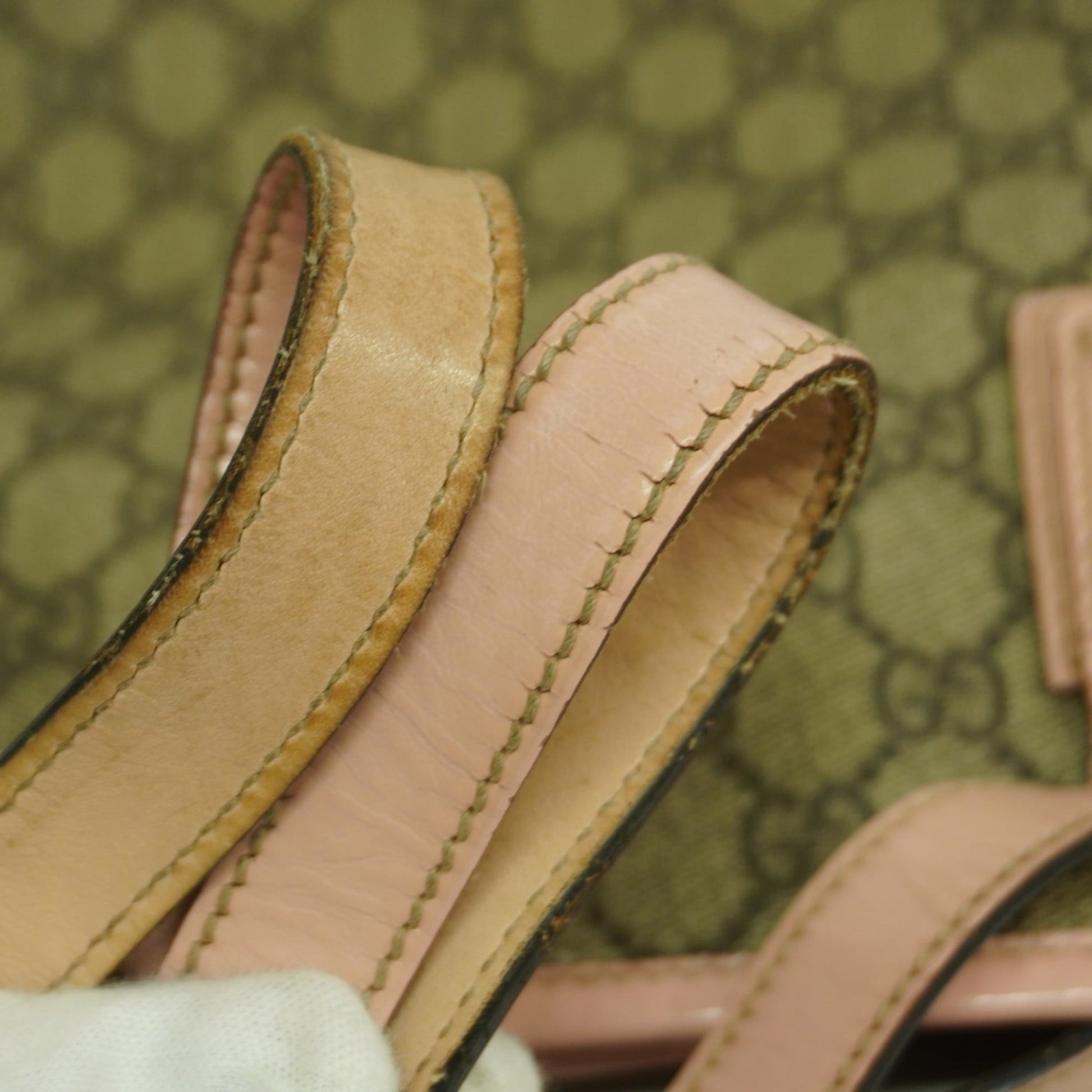 Gucci Brown Pink Pvc Tote Bag