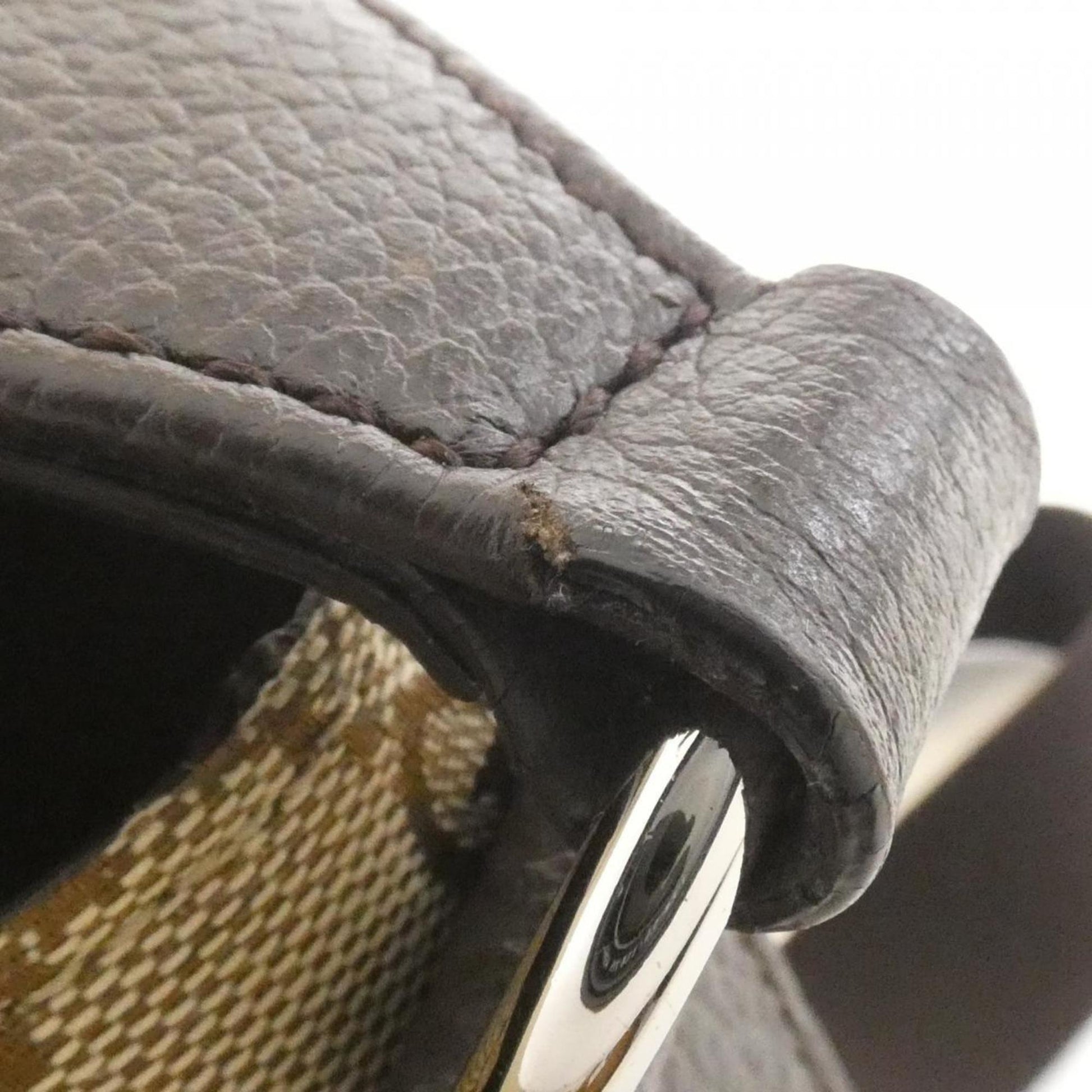 Gucci Beige Brown Gg Canvas Leather Shoulder Bag