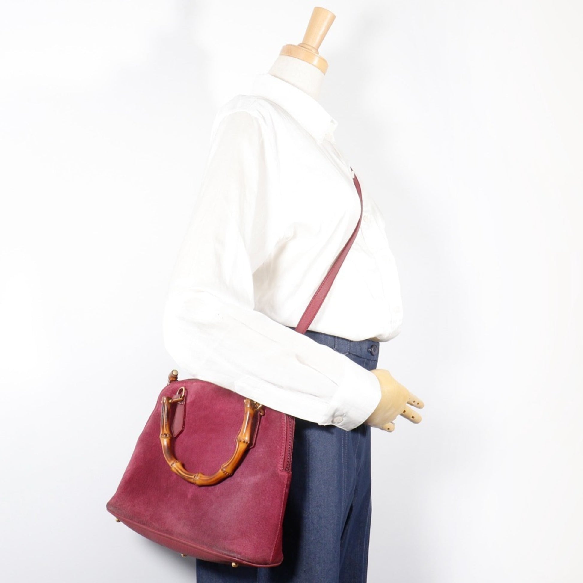 Gucci Purple Suede Handbag