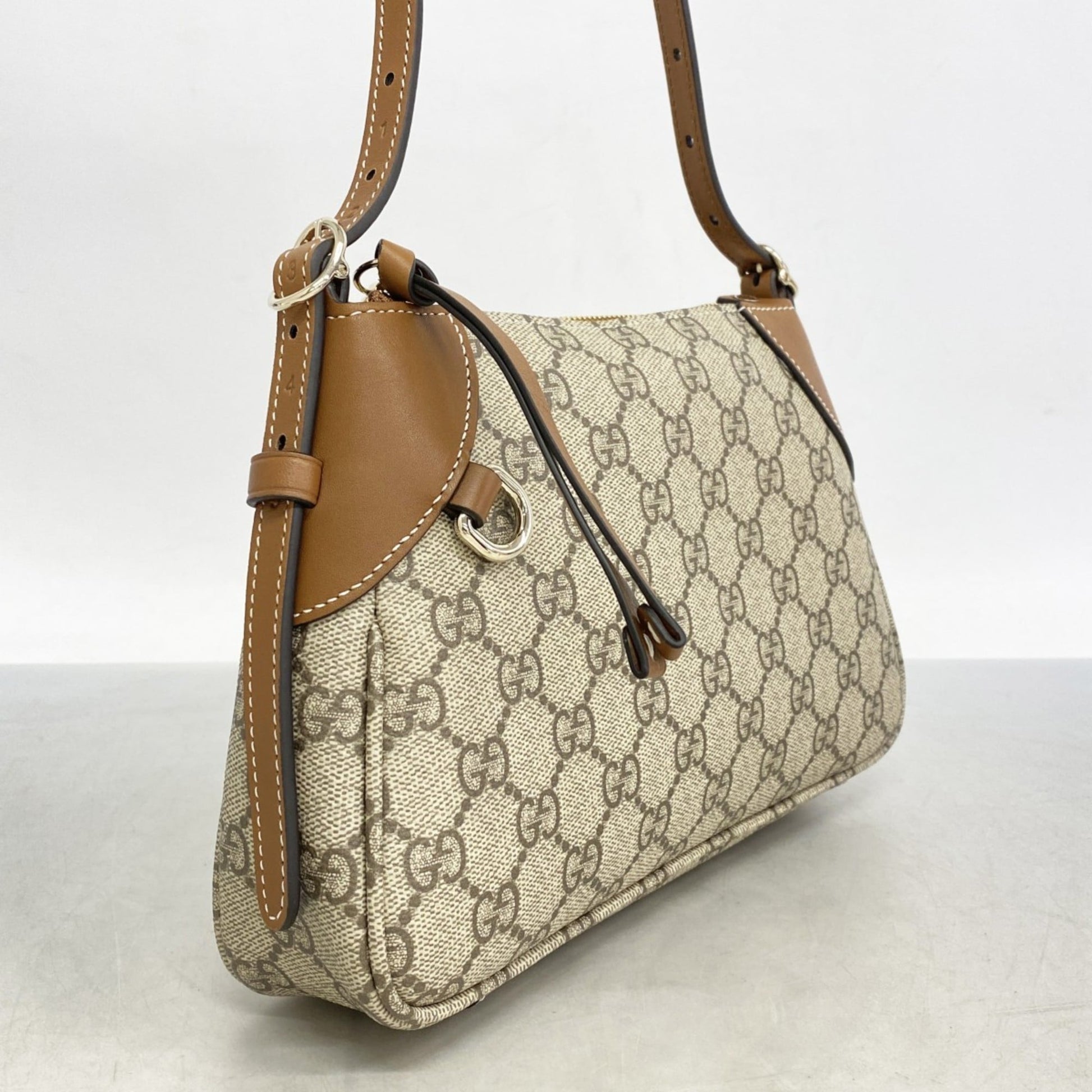 Gucci Beige Brown Pvc Handbag