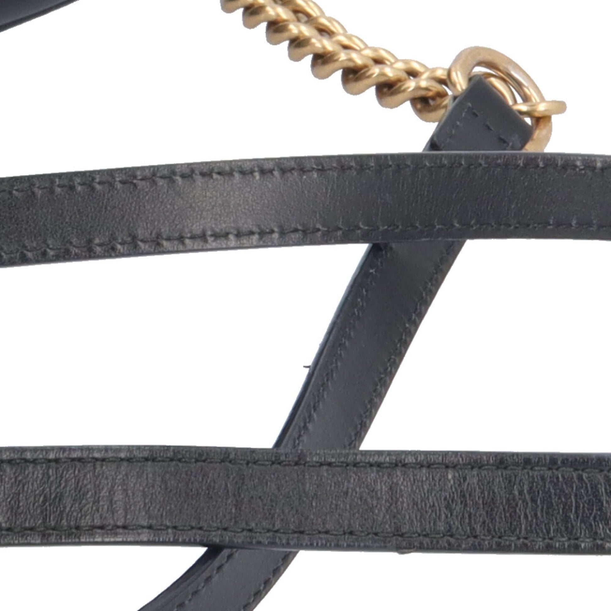 Gucci Gg Marmont Black Leather Shoulder Bag