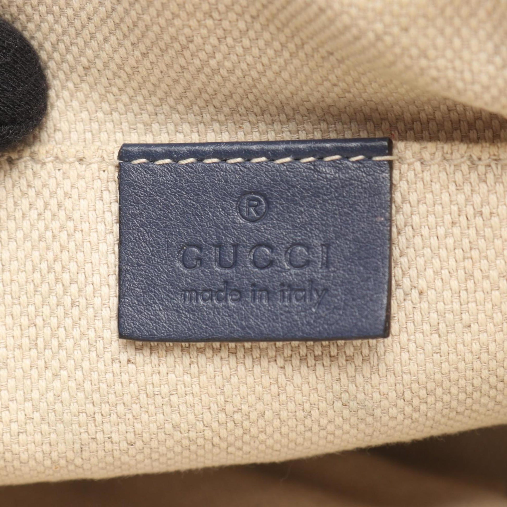 Gucci Navy Patent Leather Shoulder Bag