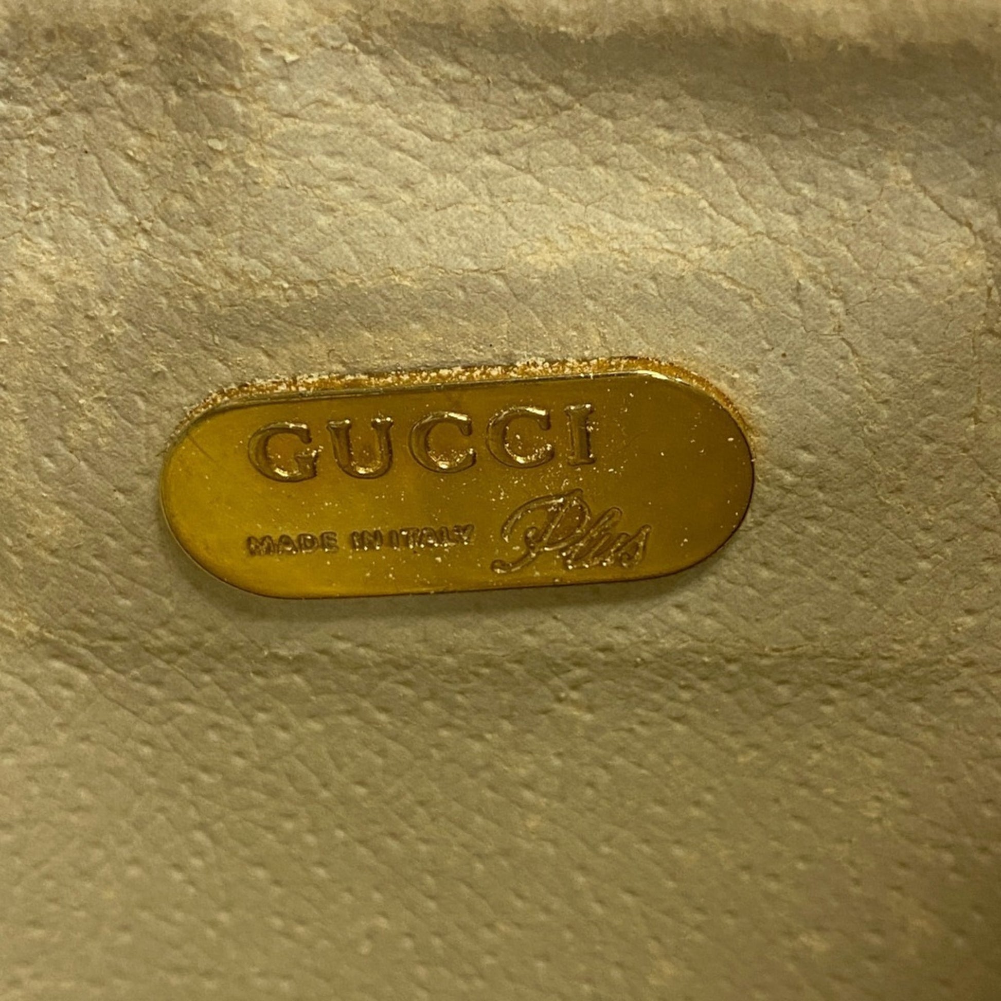 Gucci Gg Plus White Pvc Clutch Bag