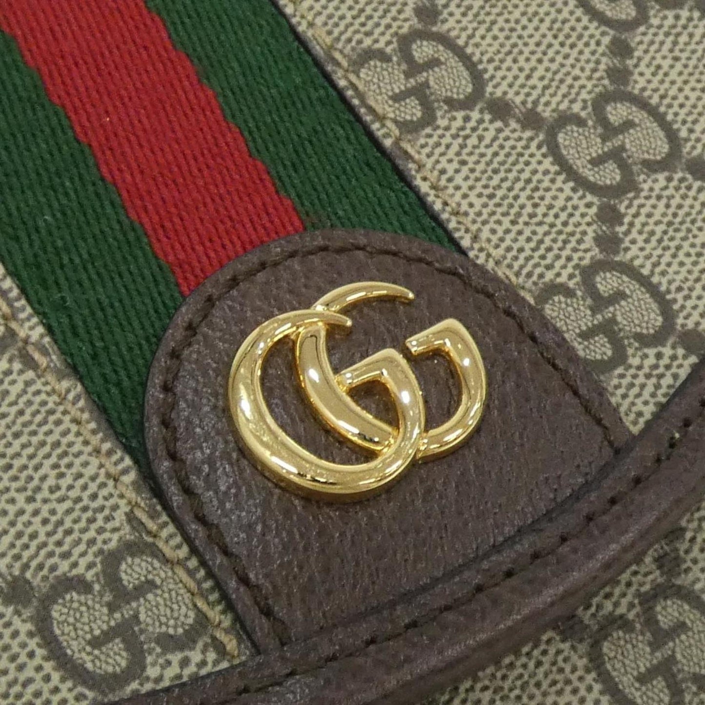 Gucci Beige Brown Gg Supreme Canvas Shoulder Bag