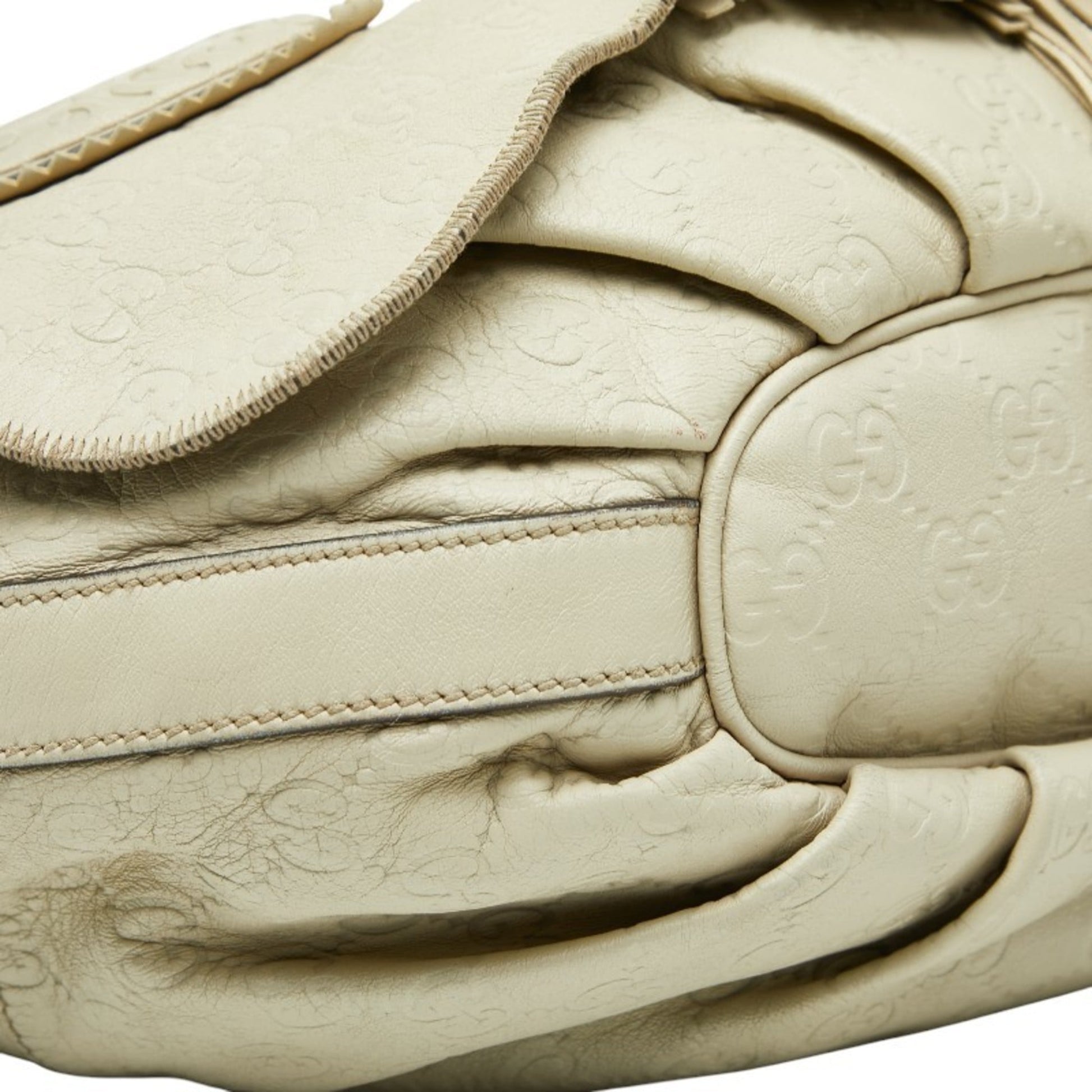 Gucci Ivory White Leather Shoulder Bag