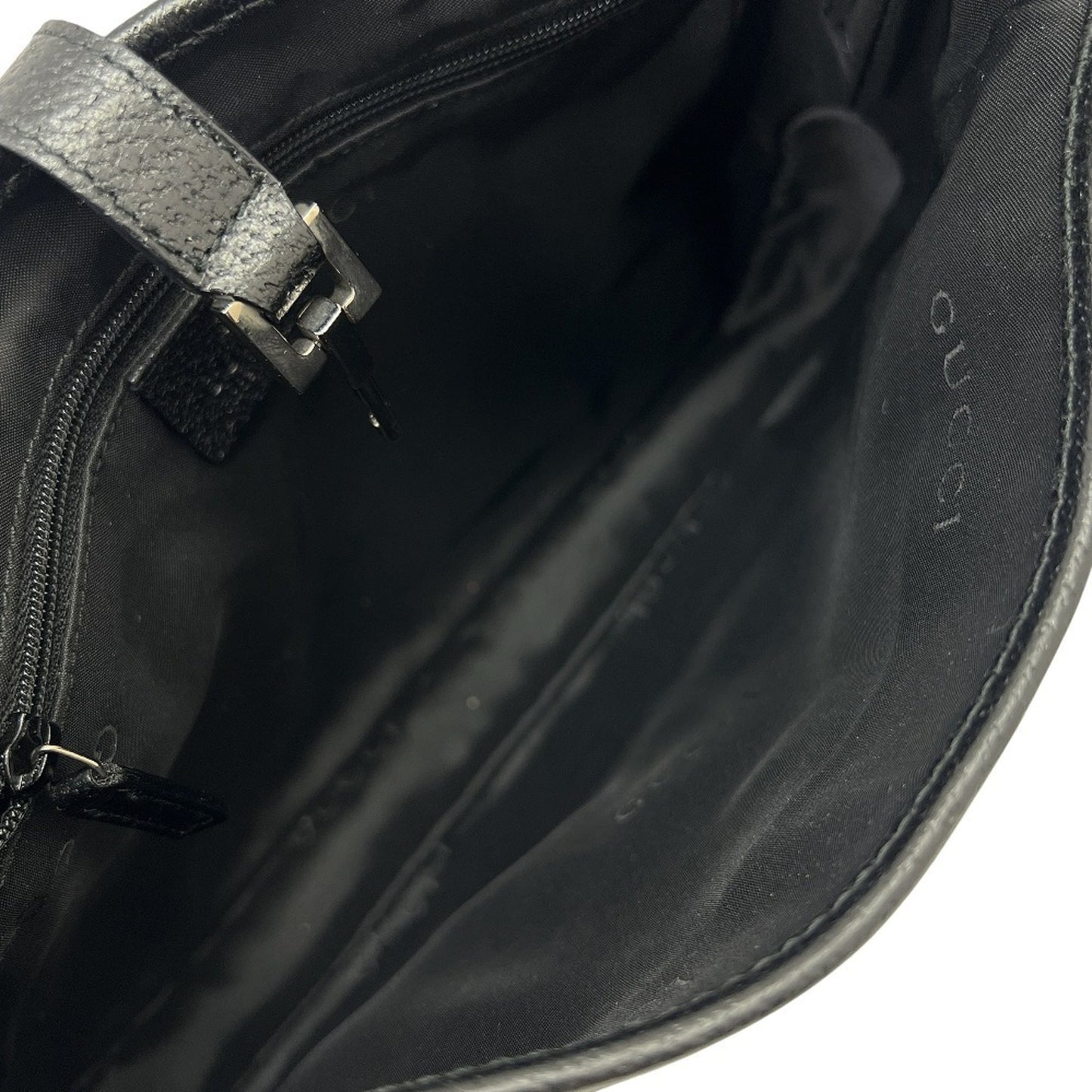Gucci Black Canvas Leather Handbag