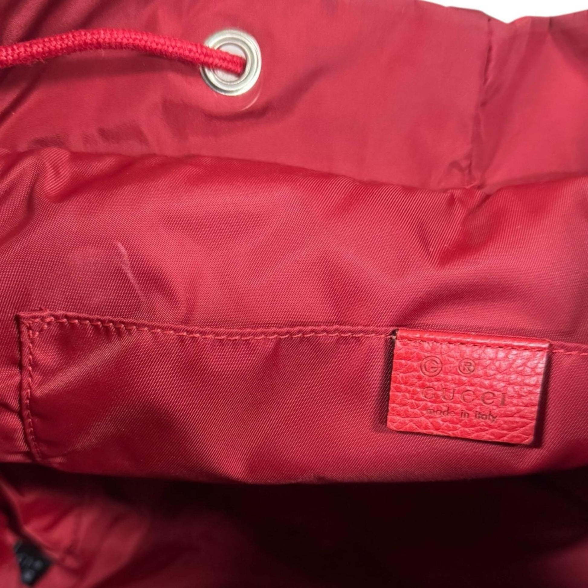 Gucci Red Color Nylon Backpack