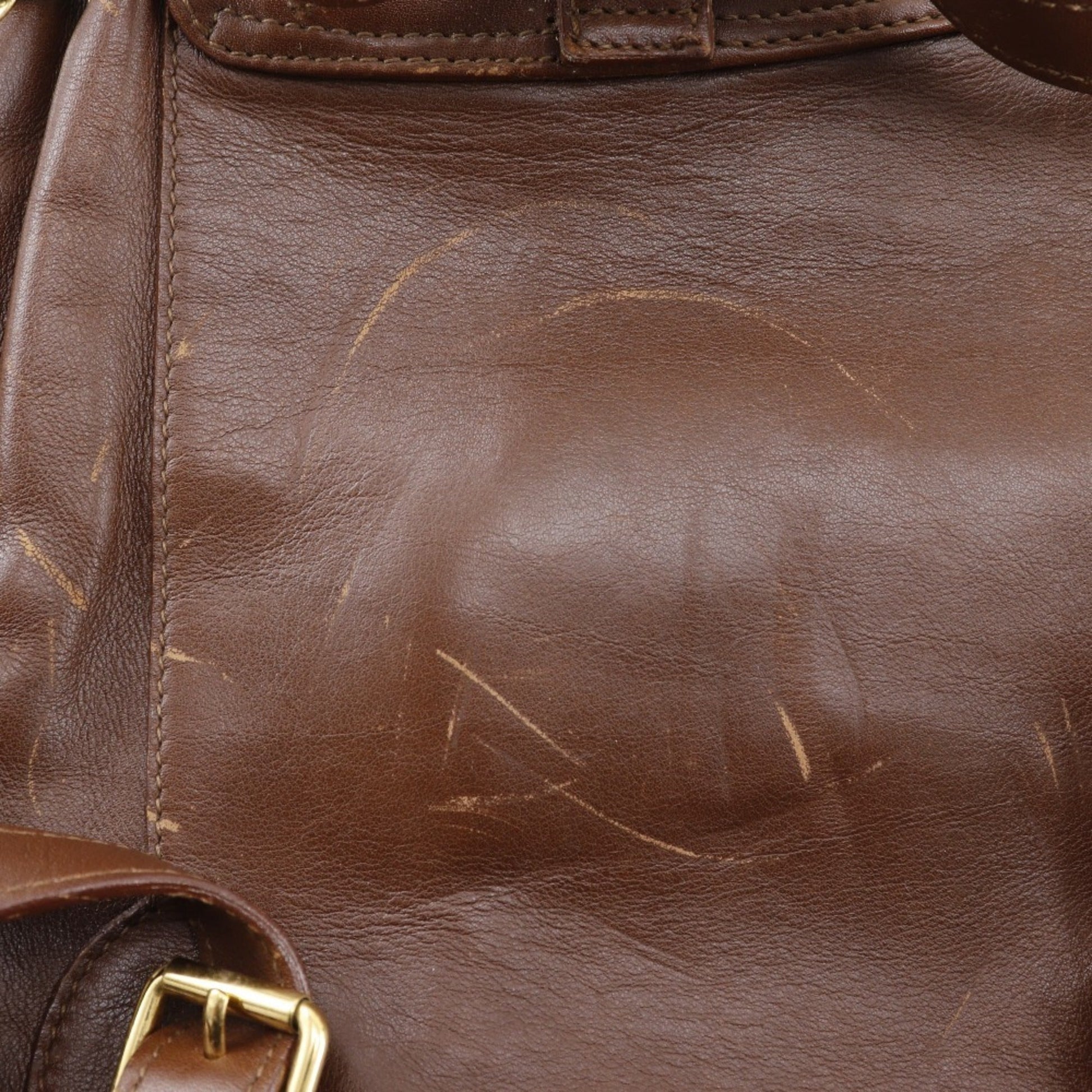 Gucci Brown Leather Backpack