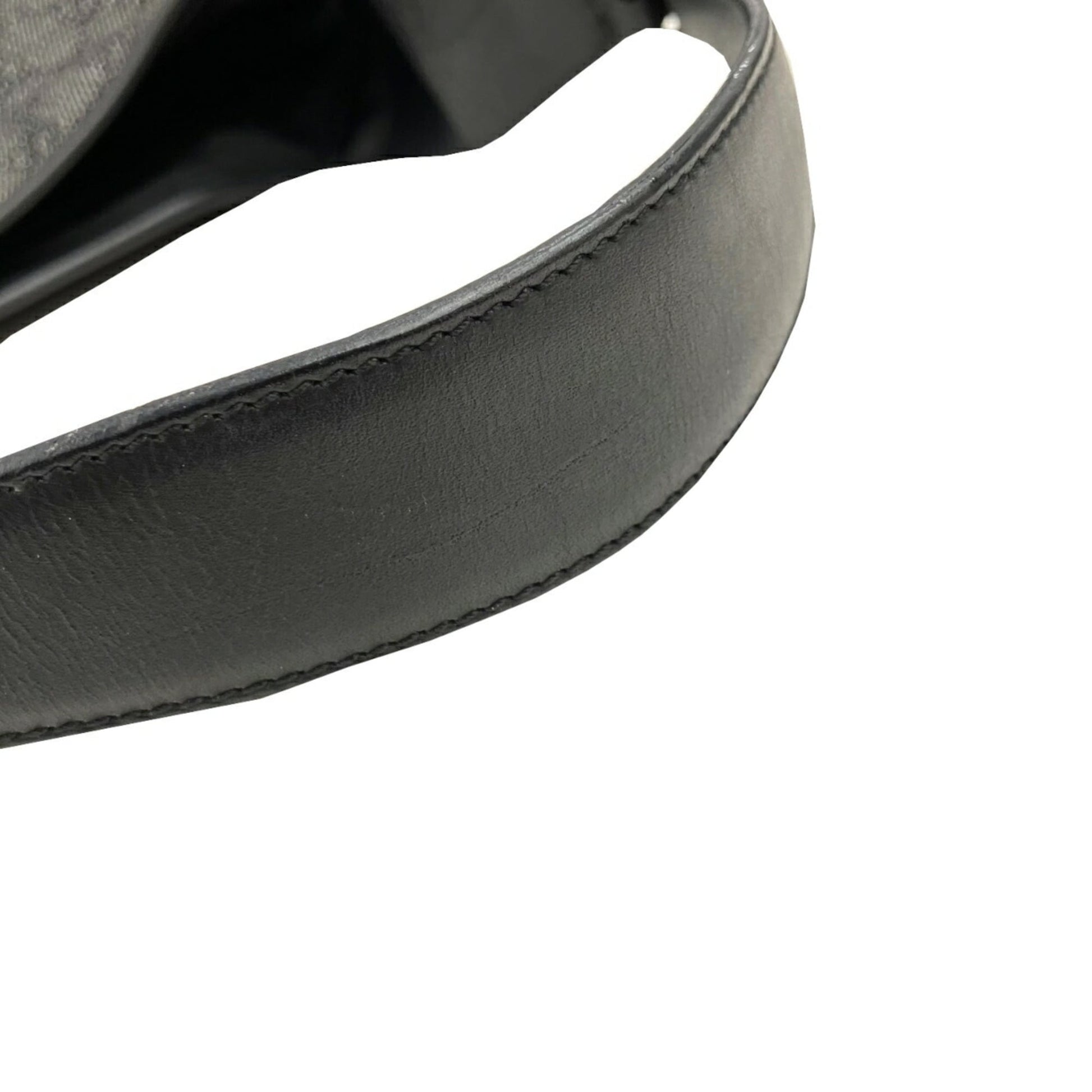 Gucci Black Canvas Leather Handbag