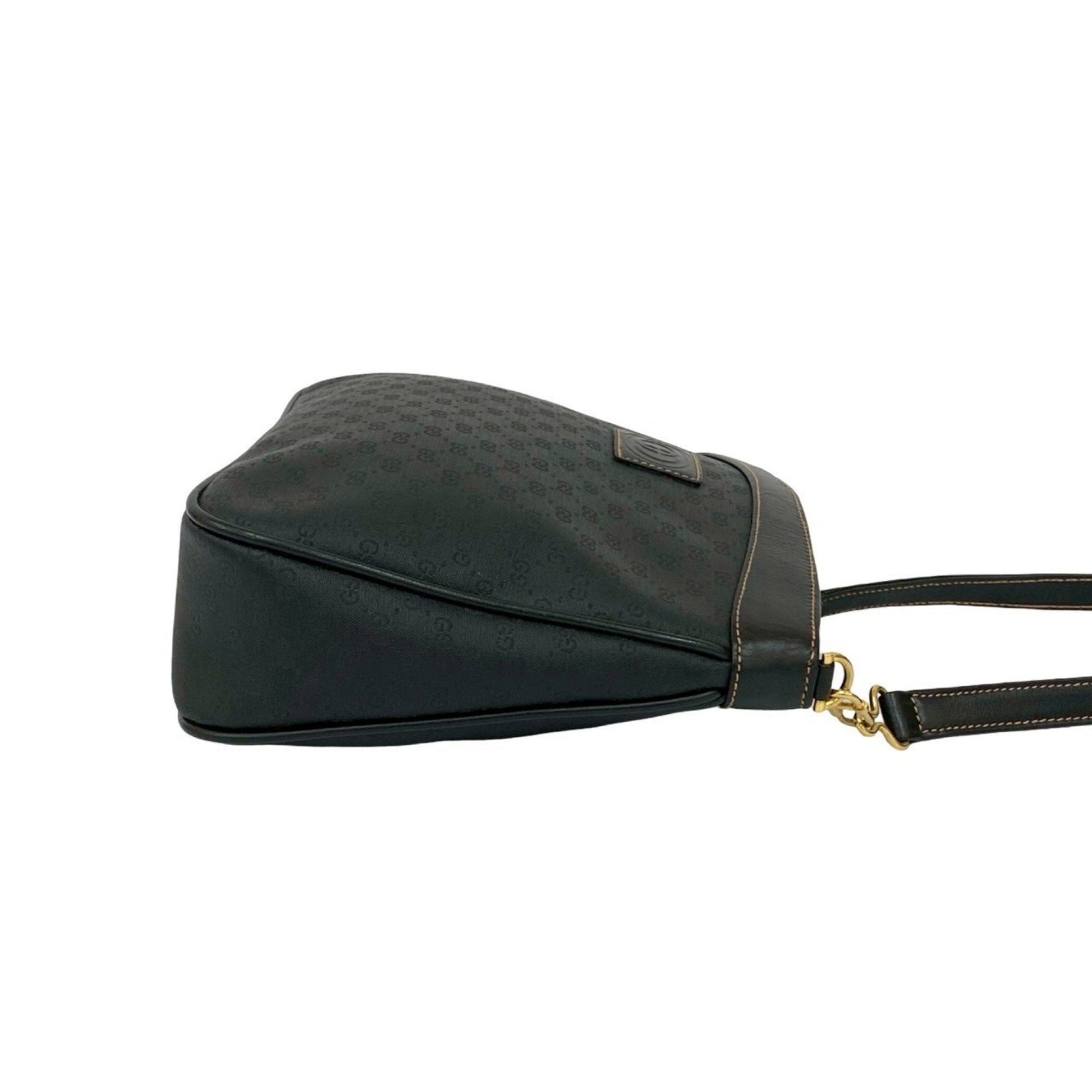 Gucci Black Leather Pvc Pochette Shoulder Bag