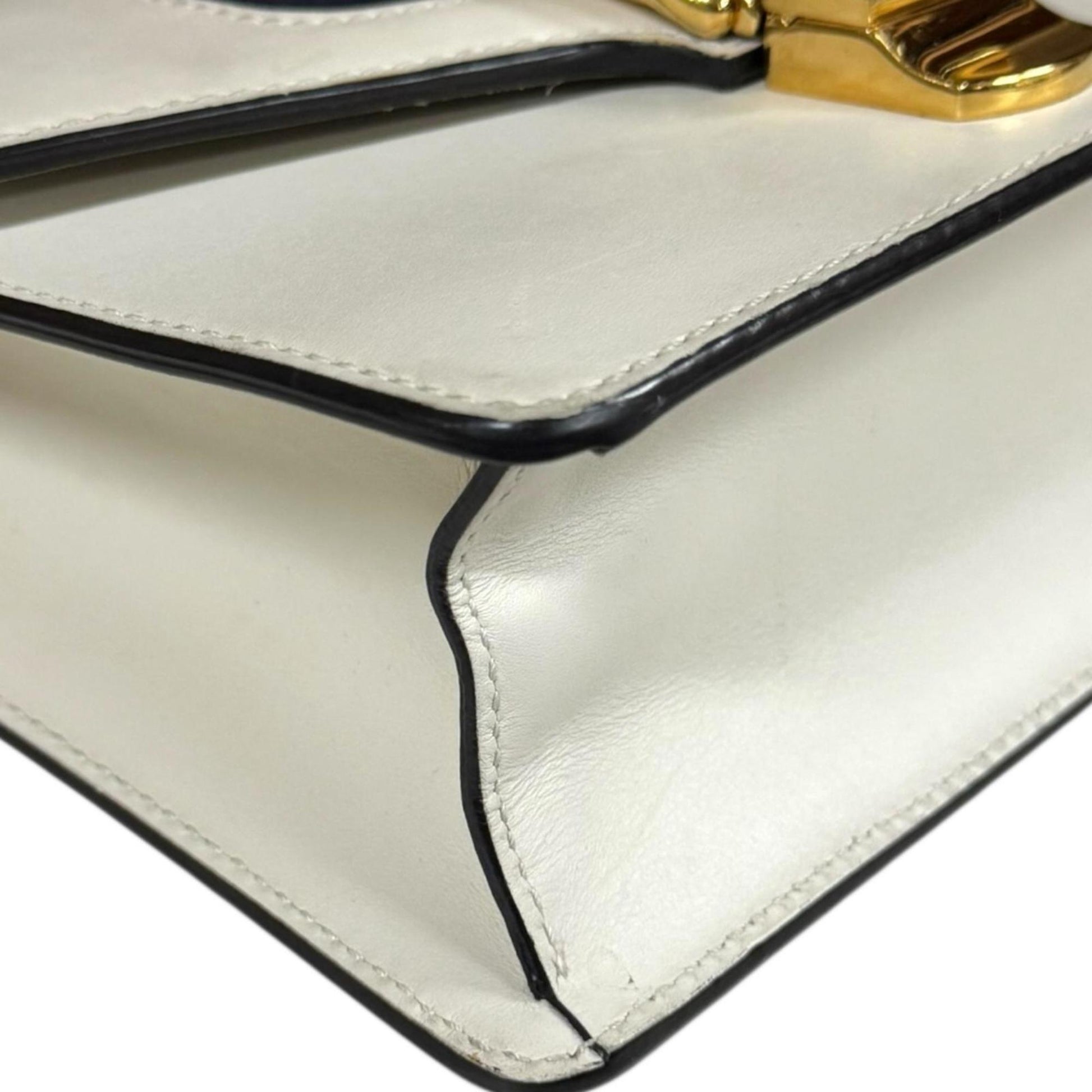 Gucci Ivory White Leather Shoulder Bag