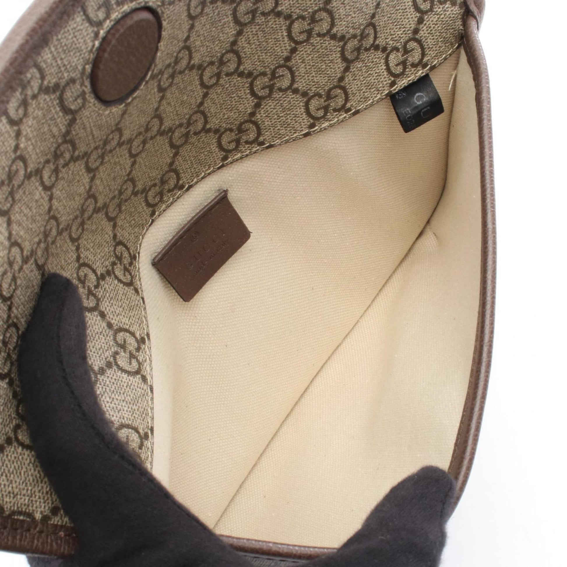 Gucci Beige Brown Pvc Coated Canvas Leather Fanny Pack
