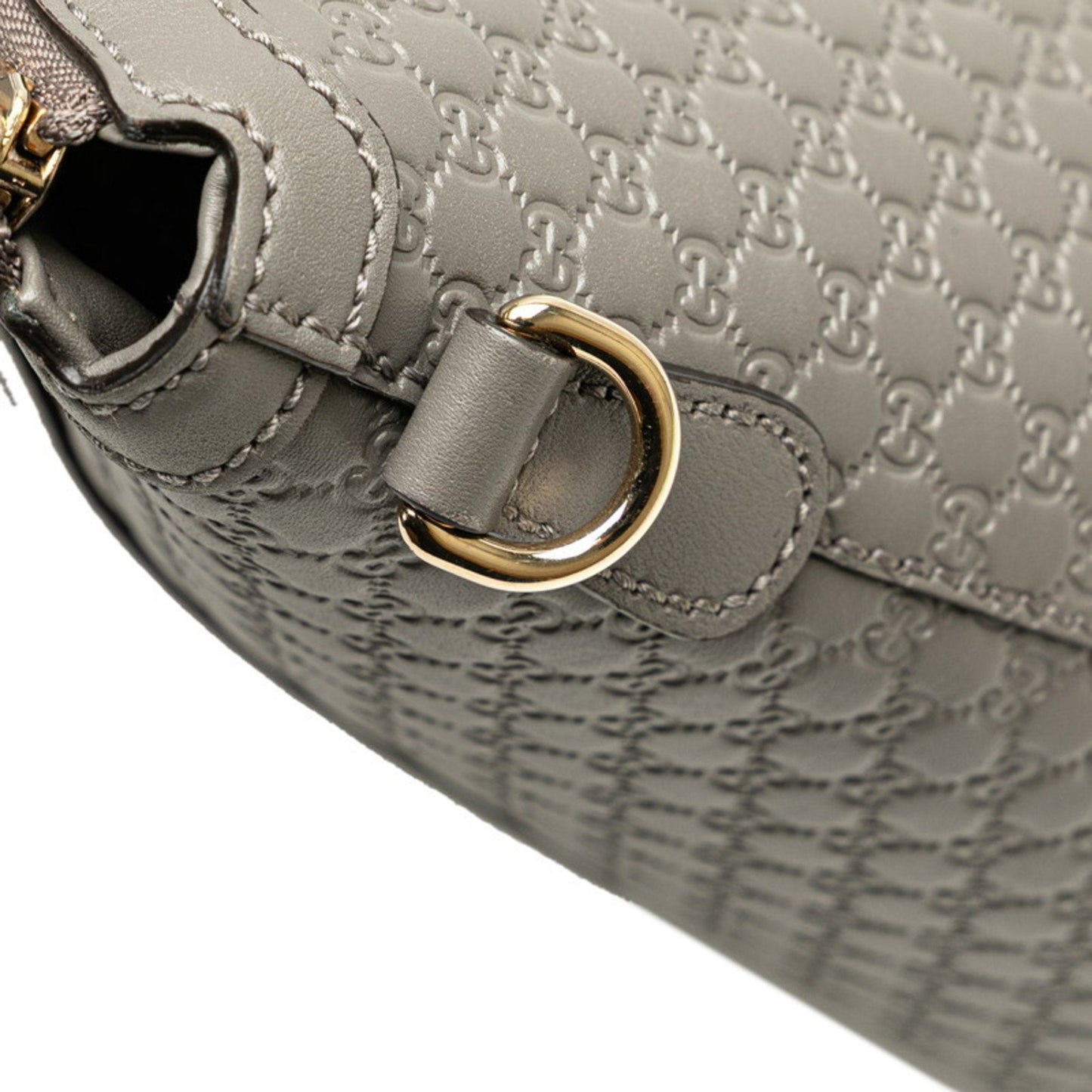 Gucci Gray Leather Shoulder Bag Tote Bag