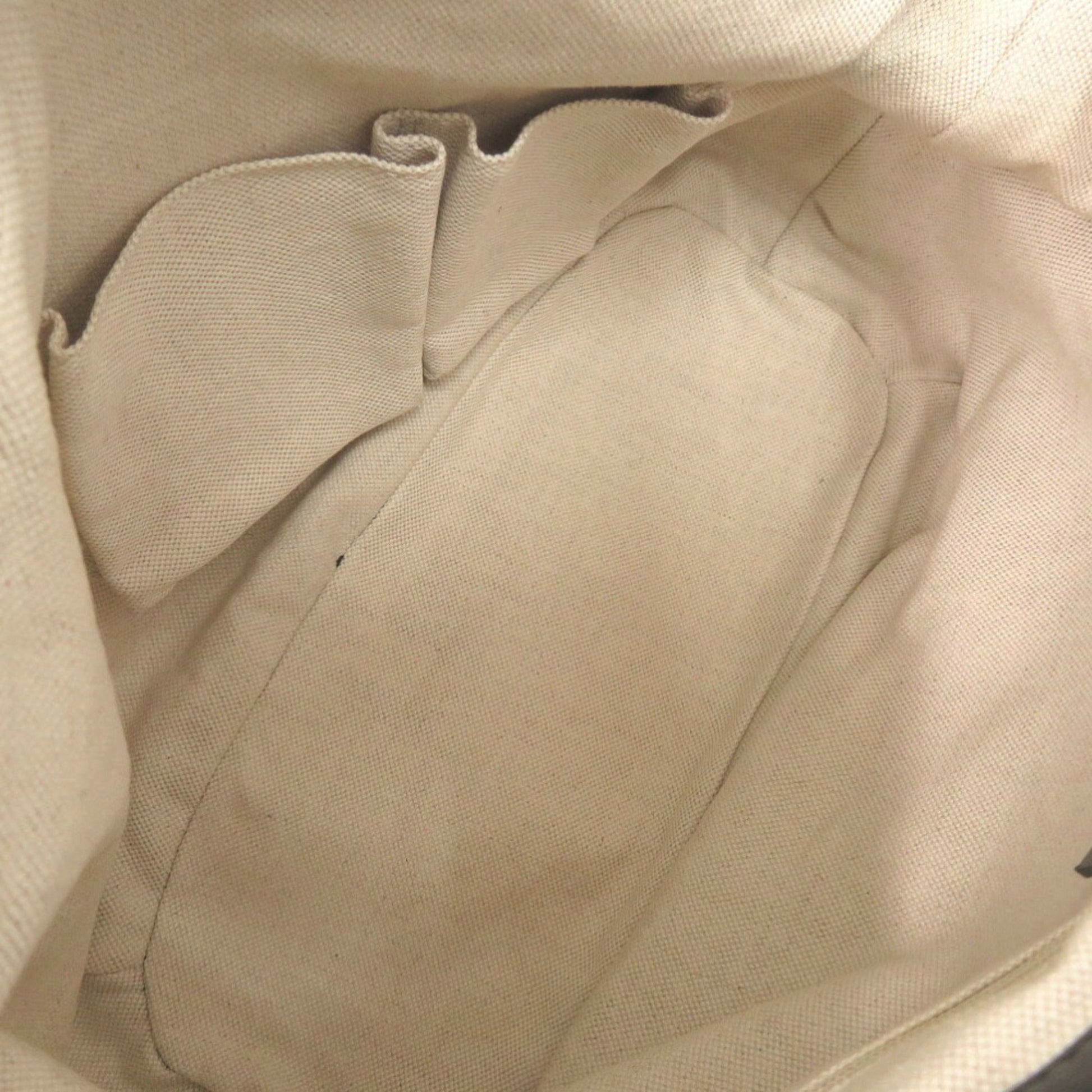 Gucci Beige Black Gg Canvas Leather Handbag
