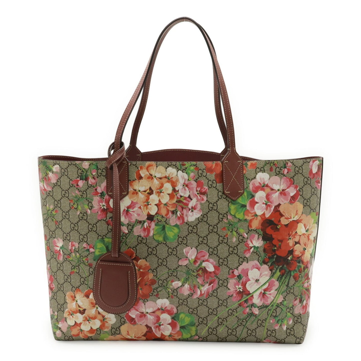 Gucci Gg Blooms Beige Pink Multi-Color Gg Supreme Leather Shoulder Bag Tote Bag
