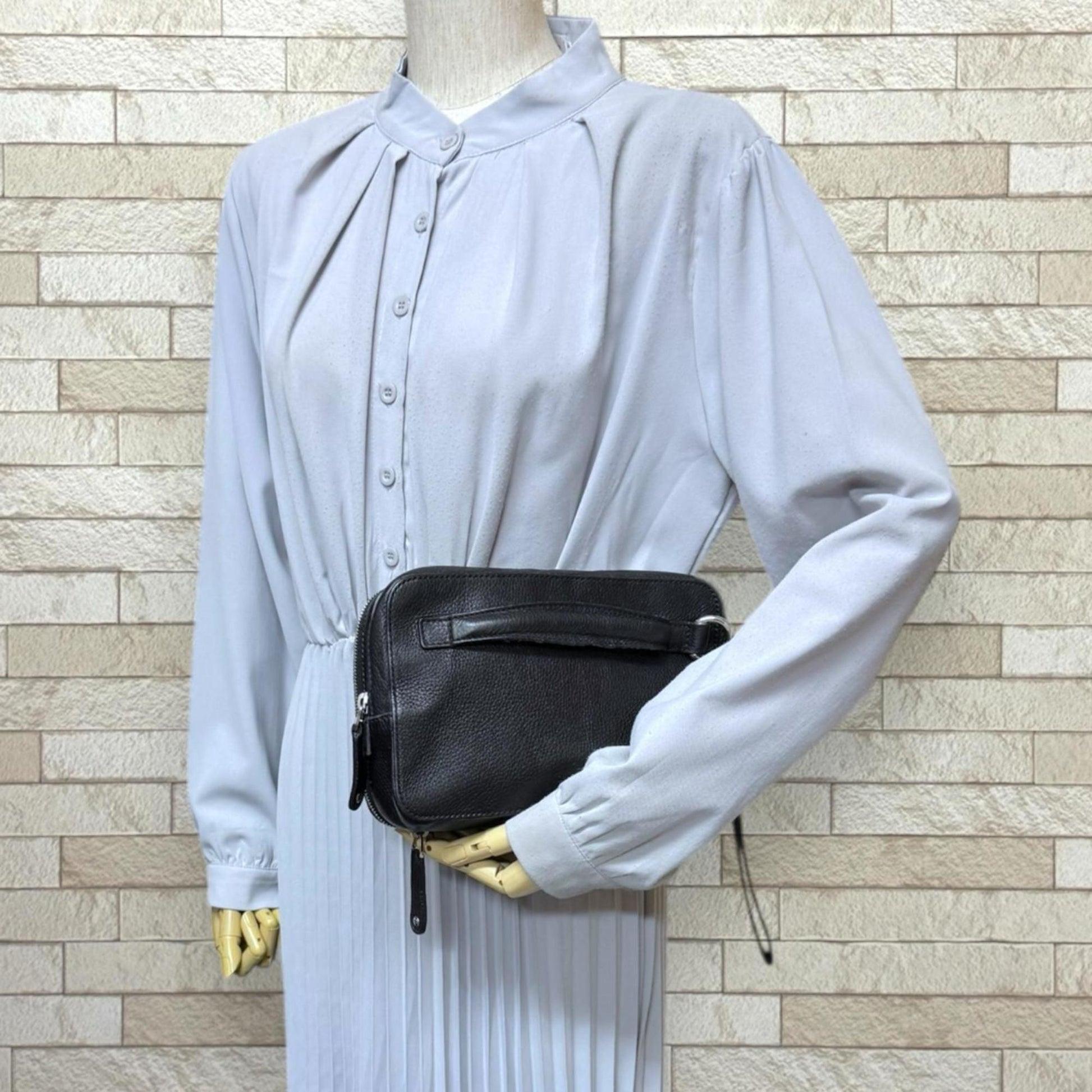 Gucci Black Leather Clutch Bag