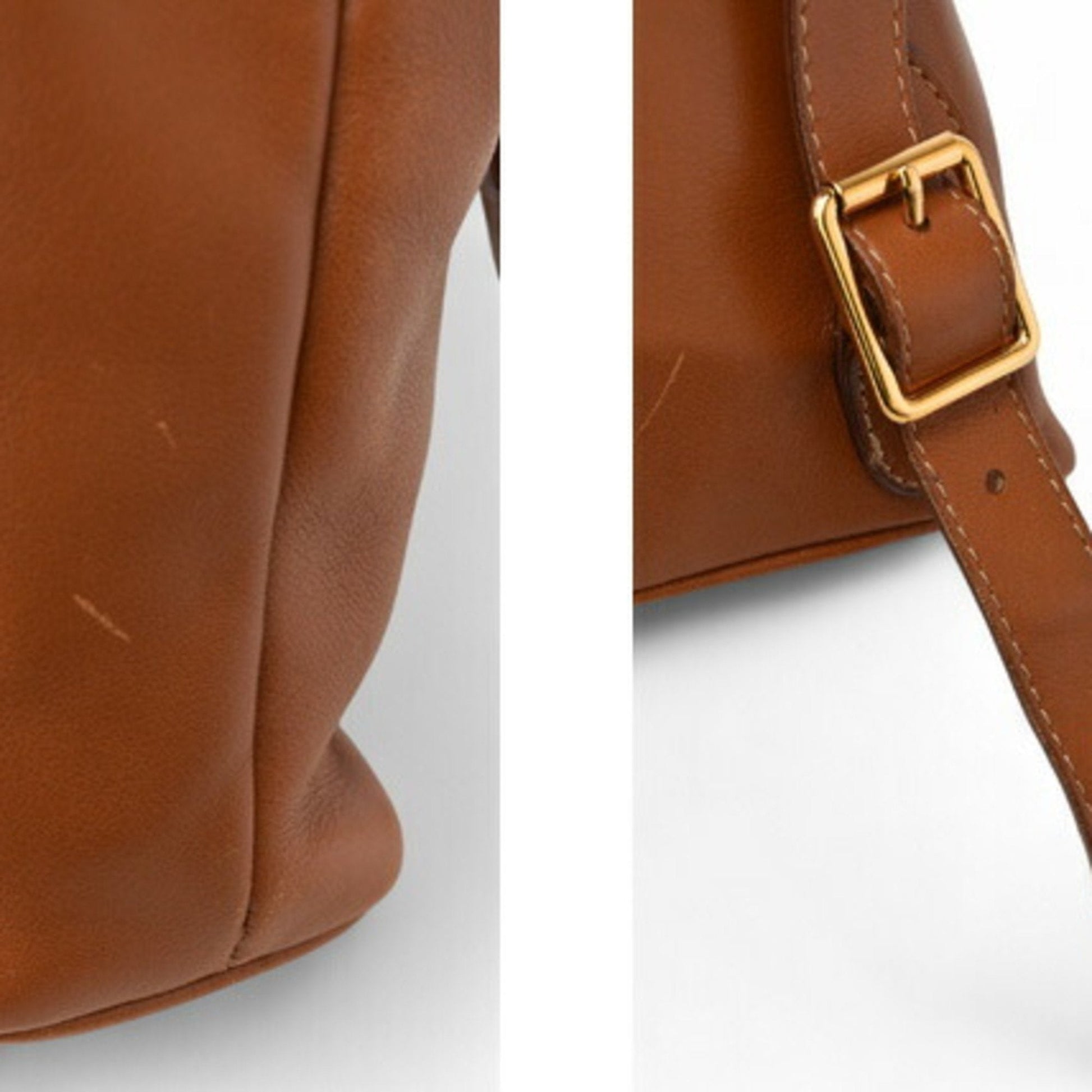 Gucci Brown Leather Backpack